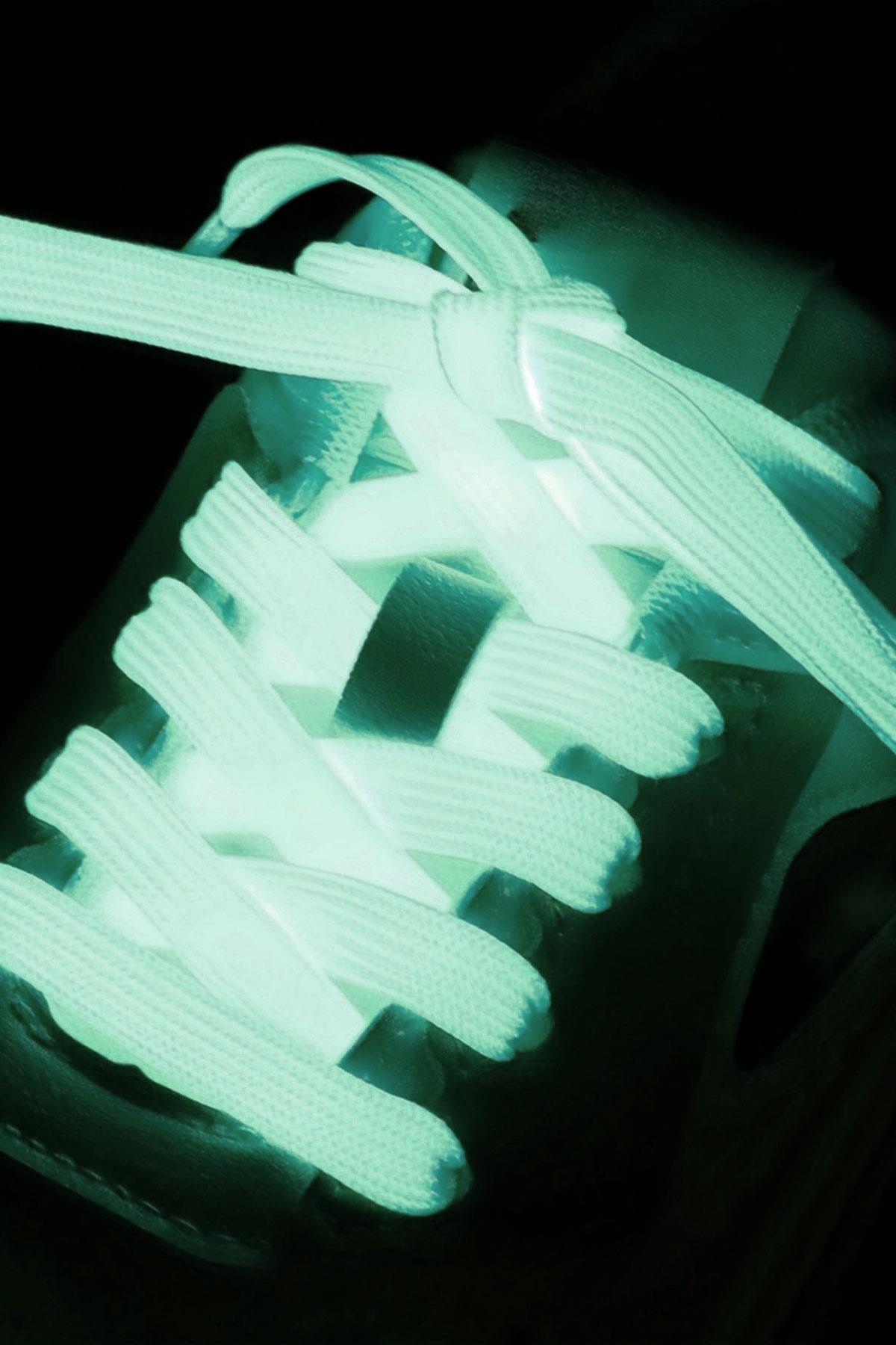 Fosforlu Neon Pembe 1 cm Kalınlığında 1 Çift Yassı Spor Ayakkabı Bağcığı