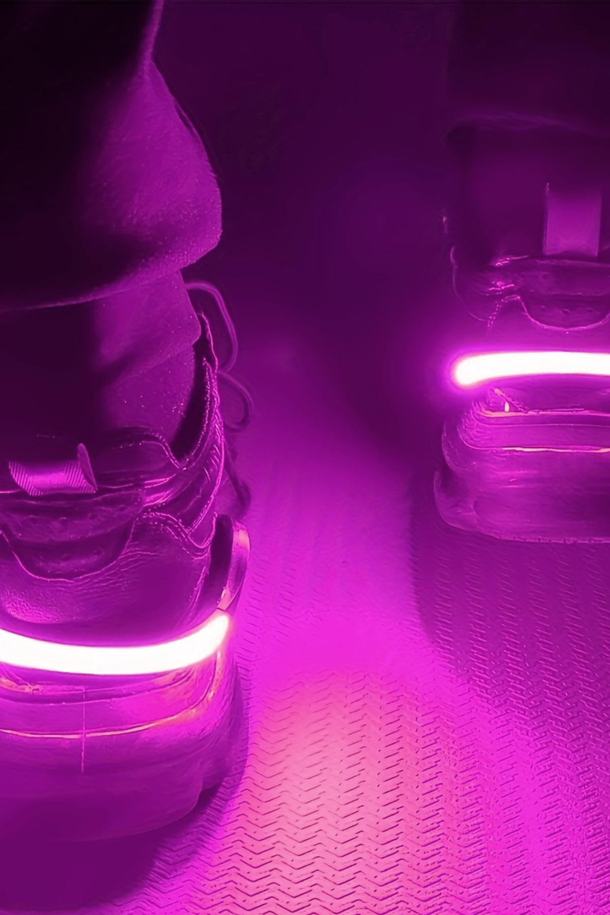 LED Pembe Işıklı Ayakkabı Koşu Klipsi