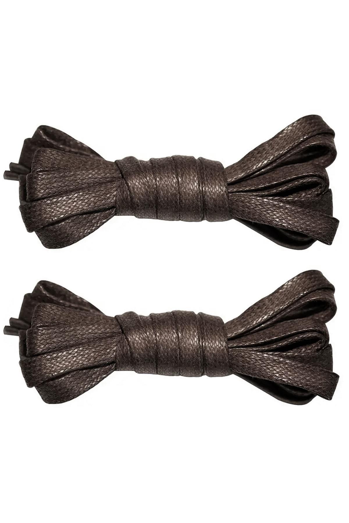 120 Cm Kahverengi Yassı Mumlu Ayakkabı Bağcığı