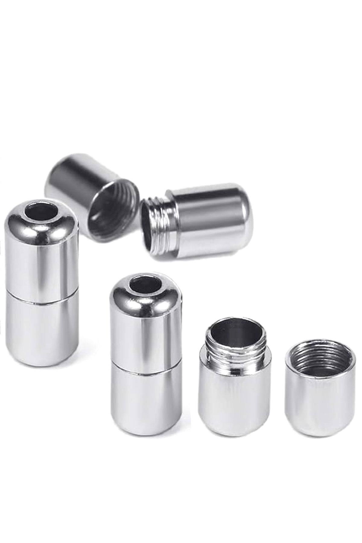 Ayarlanabilir 1 Çift Pembe Vidalı Kapsül Uçlu Yuvarlak Lastik Pratik Bağcık