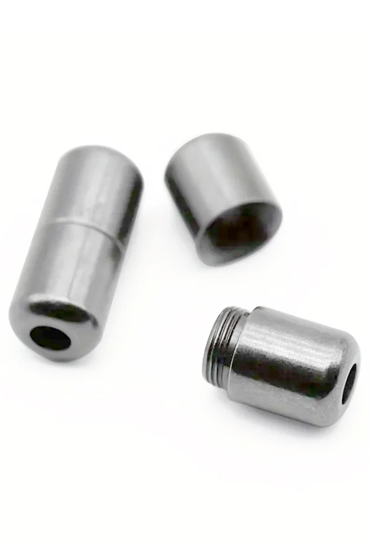 Ayarlanabilir 1 Çift Yeşil Vidalı Kapsül Uçlu 6 MM Lastik Pratik Bağcık