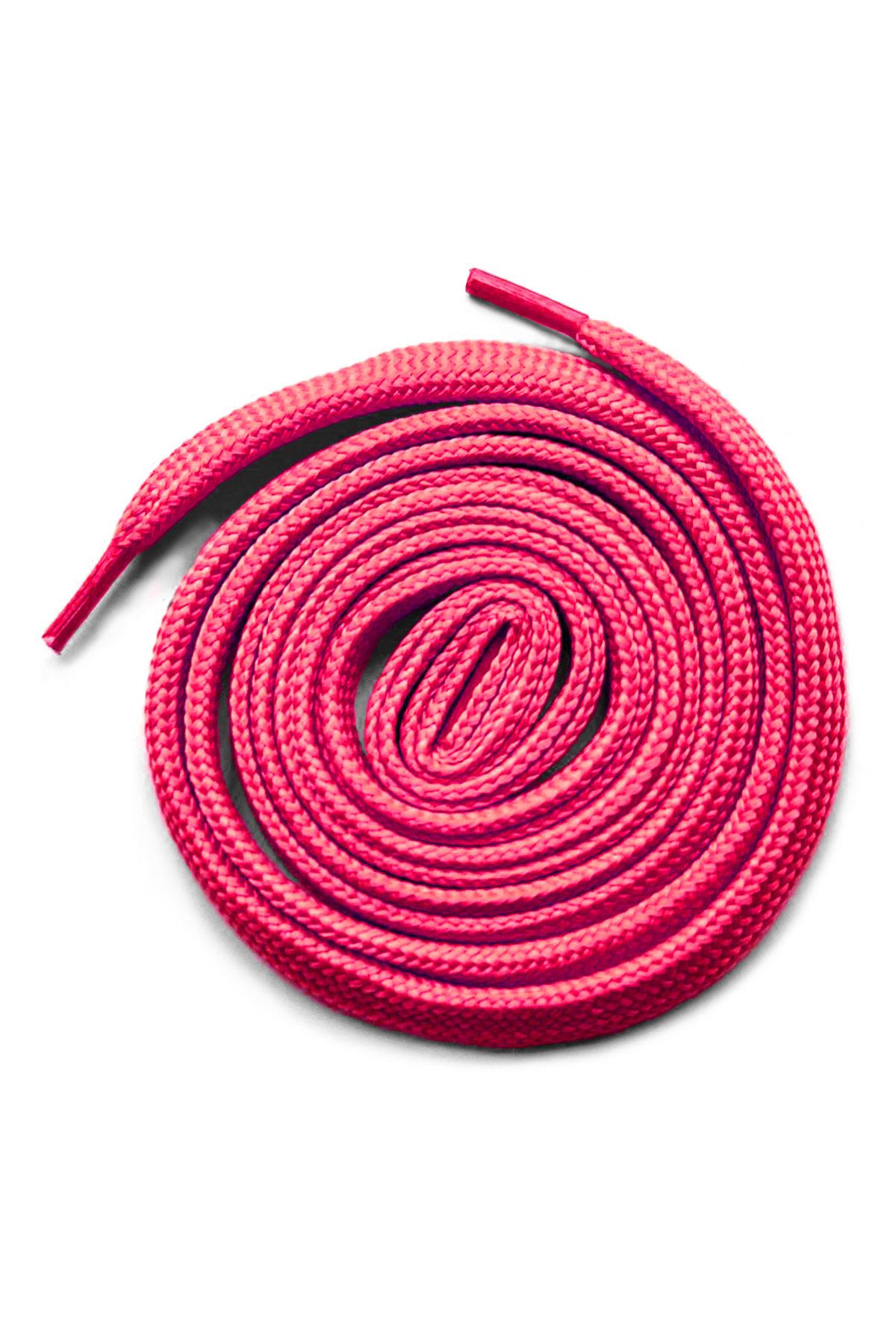 Fuşya Pembe 1 cm Kalınlığında 1 Çift Yassı Spor Ayakkabı Bağcığı