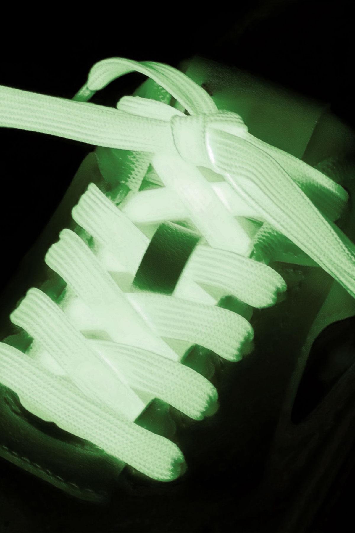 Fosforlu Neon Turuncu 1 cm Kalınlığında 1 Çift Yassı Spor Ayakkabı Bağcığı