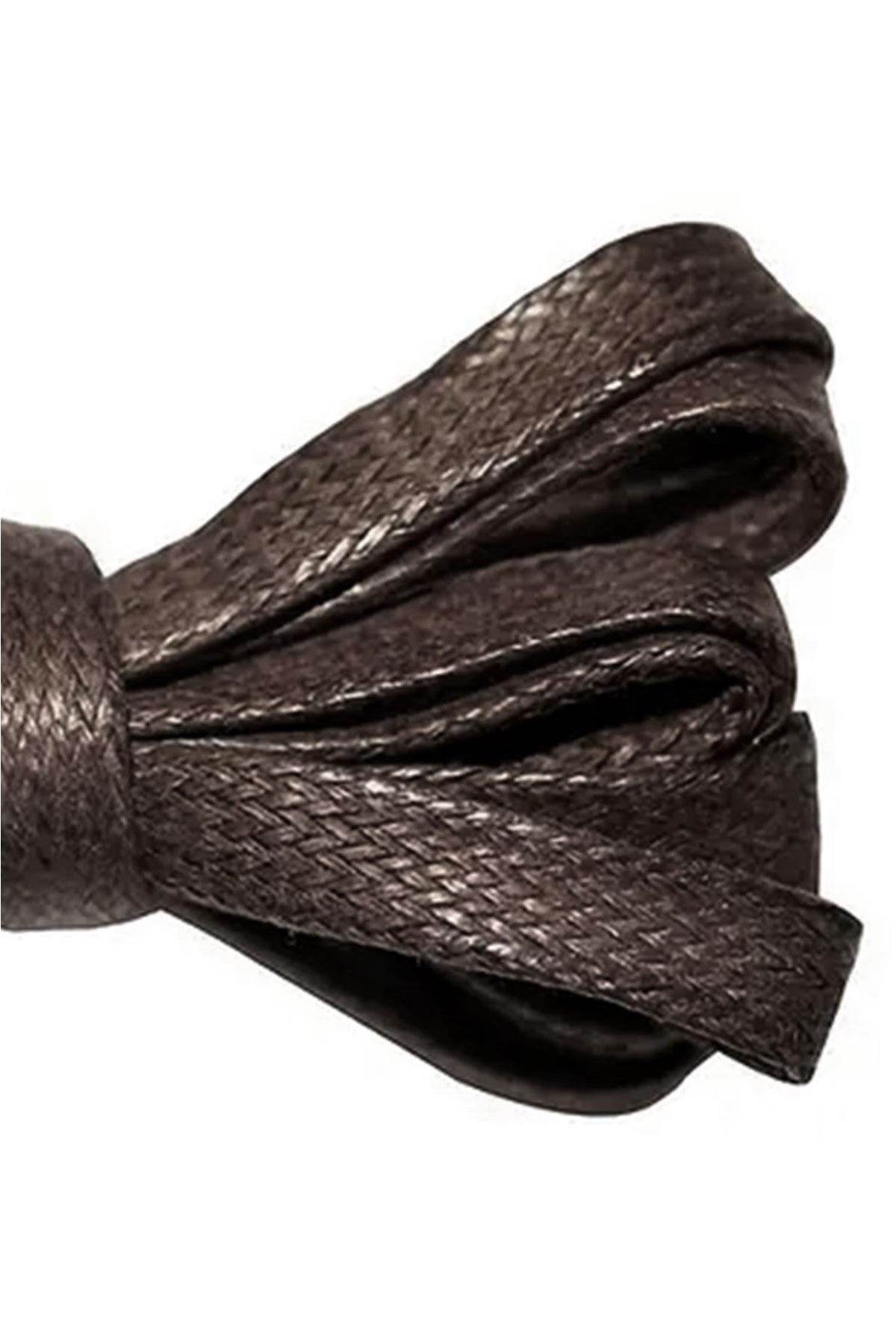 120 Cm Kahverengi Yassı Mumlu Ayakkabı Bağcığı