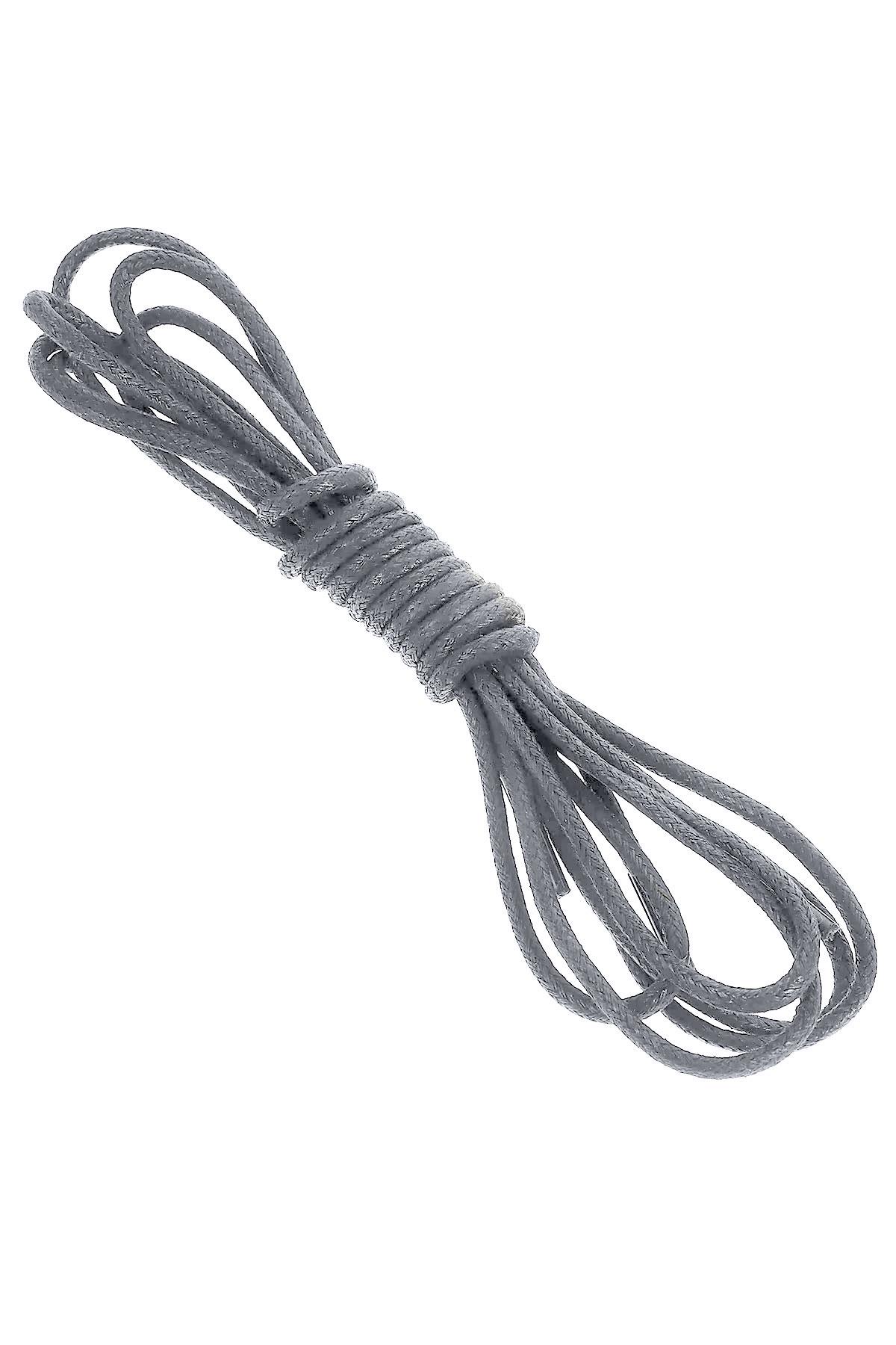 60 Cm Gri Mumlu Klasik Ayakkabı Bağcığı