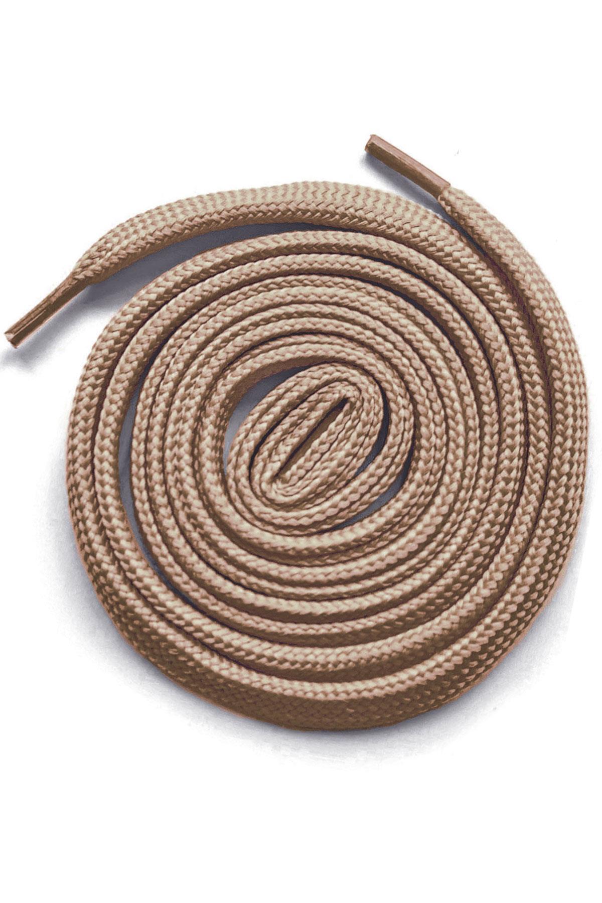 Bej 1 cm Kalınlığında 1 Çift Yassı Spor Ayakkabı Bağcığı