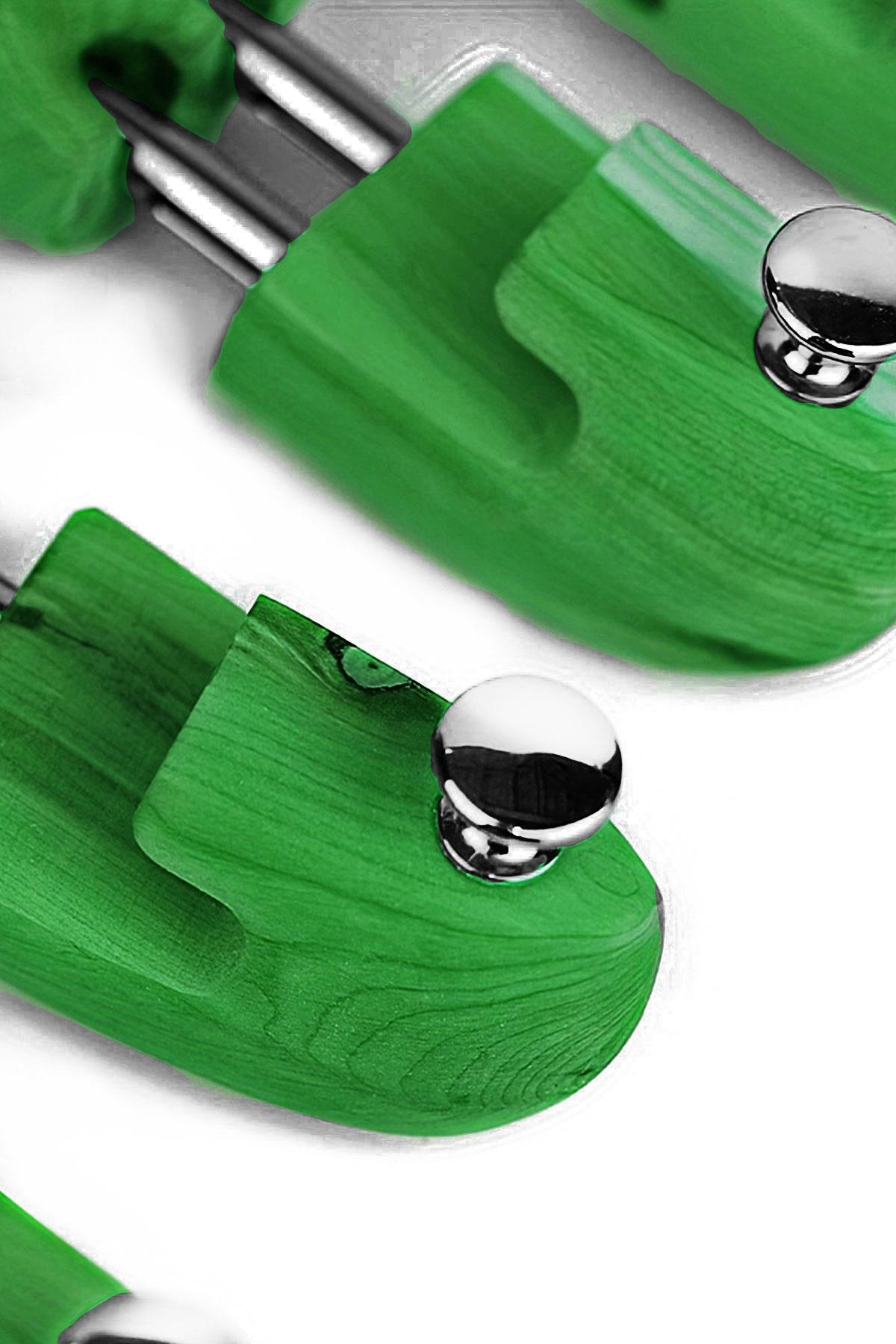 Premium Yeşil Ahşap Ayakkabı Form Kalıbı