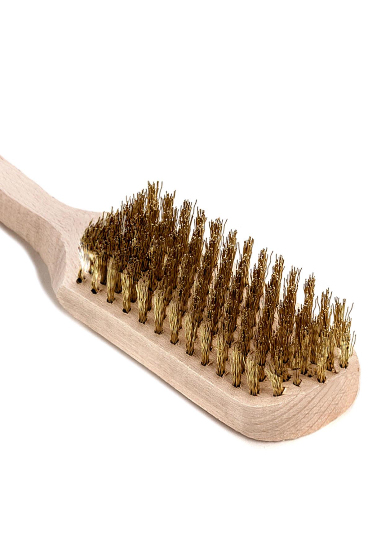 Ahşap Saplı Büyük Süet Temizleme Fırçası