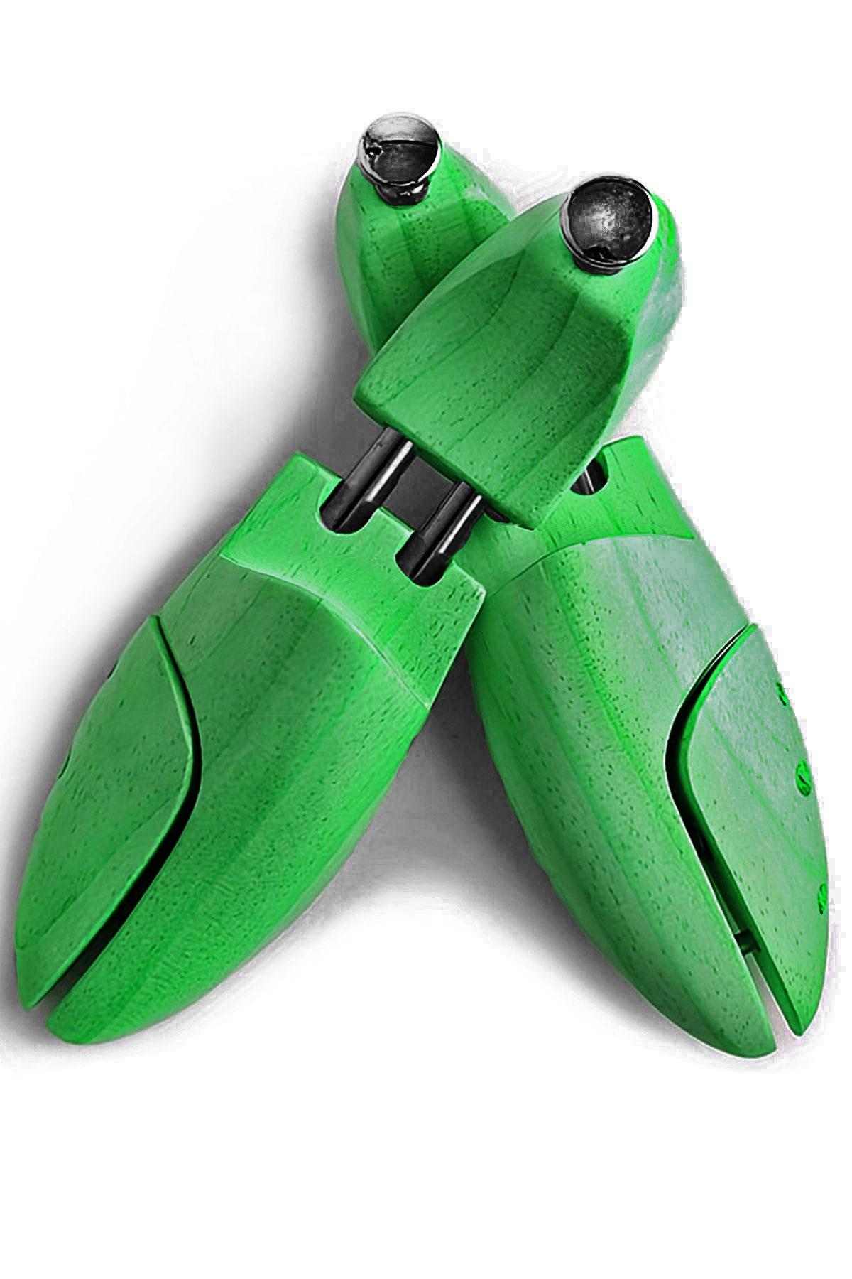 Premium Yeşil Ahşap Ayakkabı Form Kalıbı