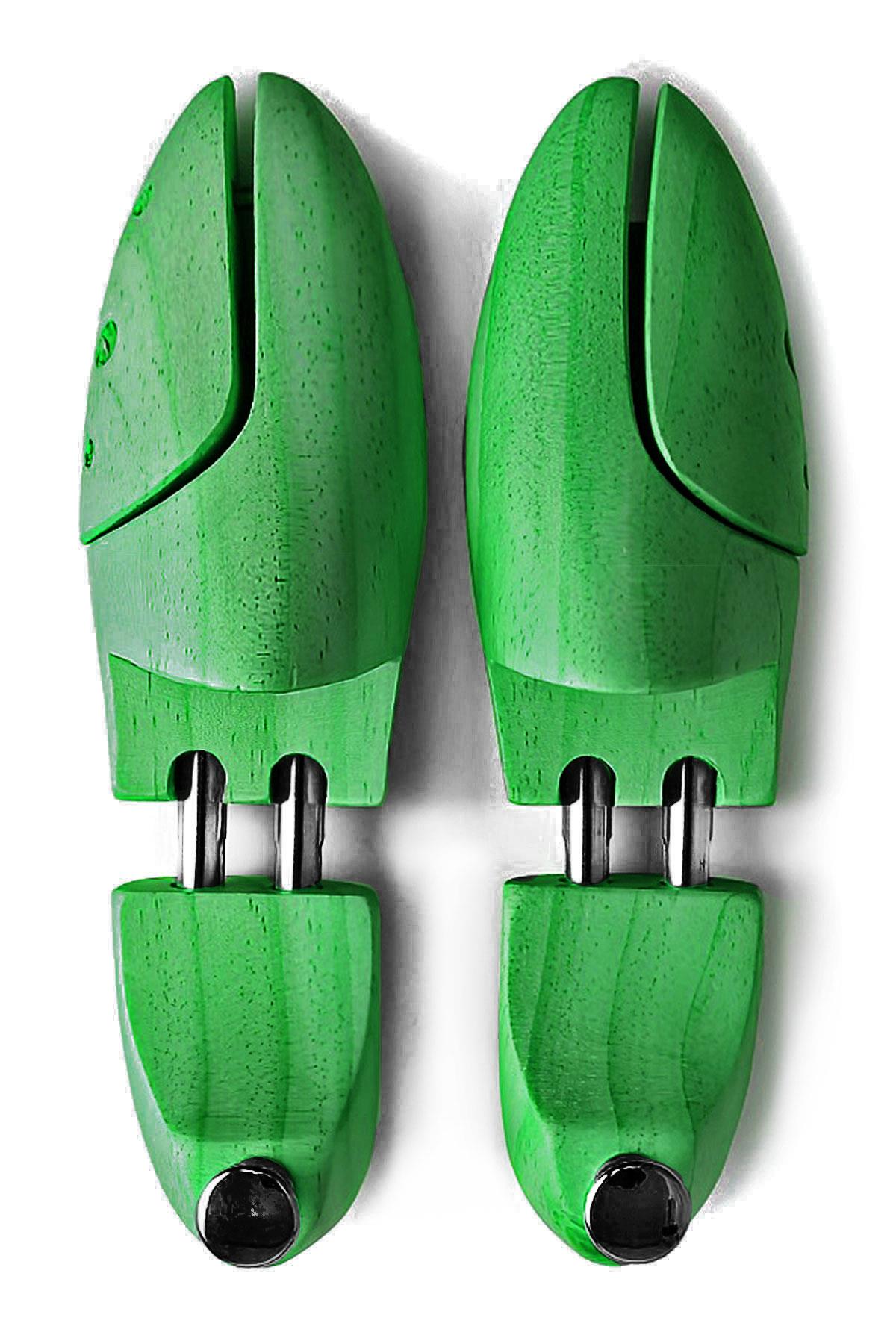 Premium Yeşil Ahşap Ayakkabı Form Kalıbı