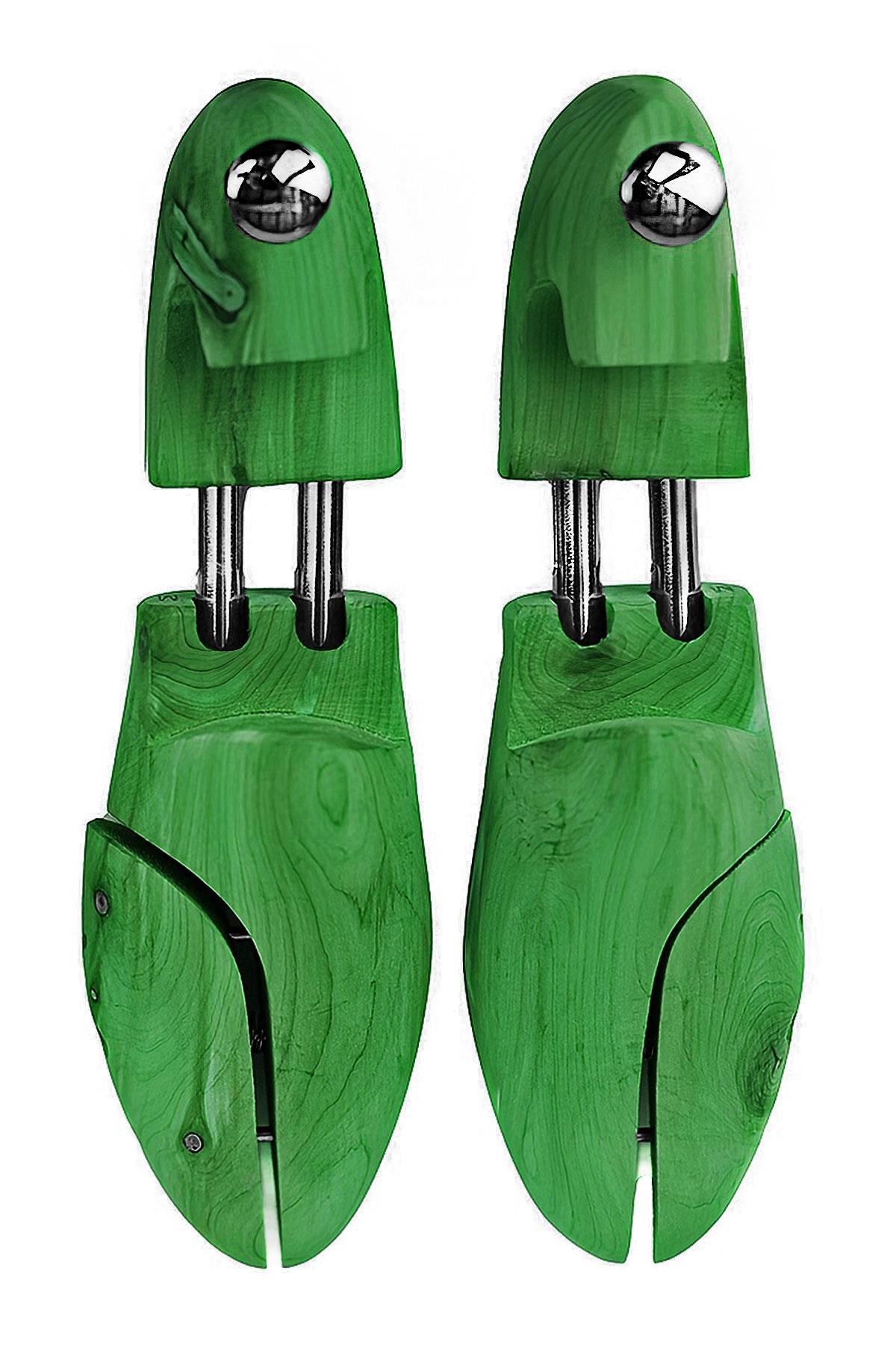 Premium Yeşil Ahşap Ayakkabı Form Kalıbı