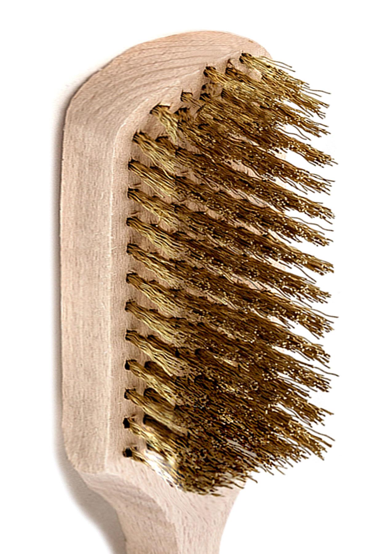 Ahşap Saplı Büyük Süet Temizleme Fırçası