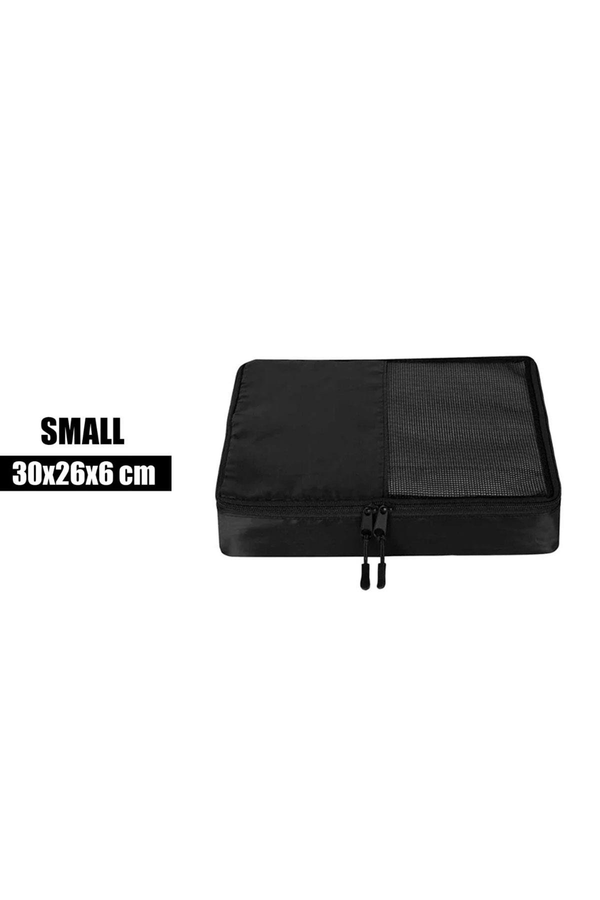 Küçük Boy 30x26x6 Siyah Valiz İçi Organizer Çanta