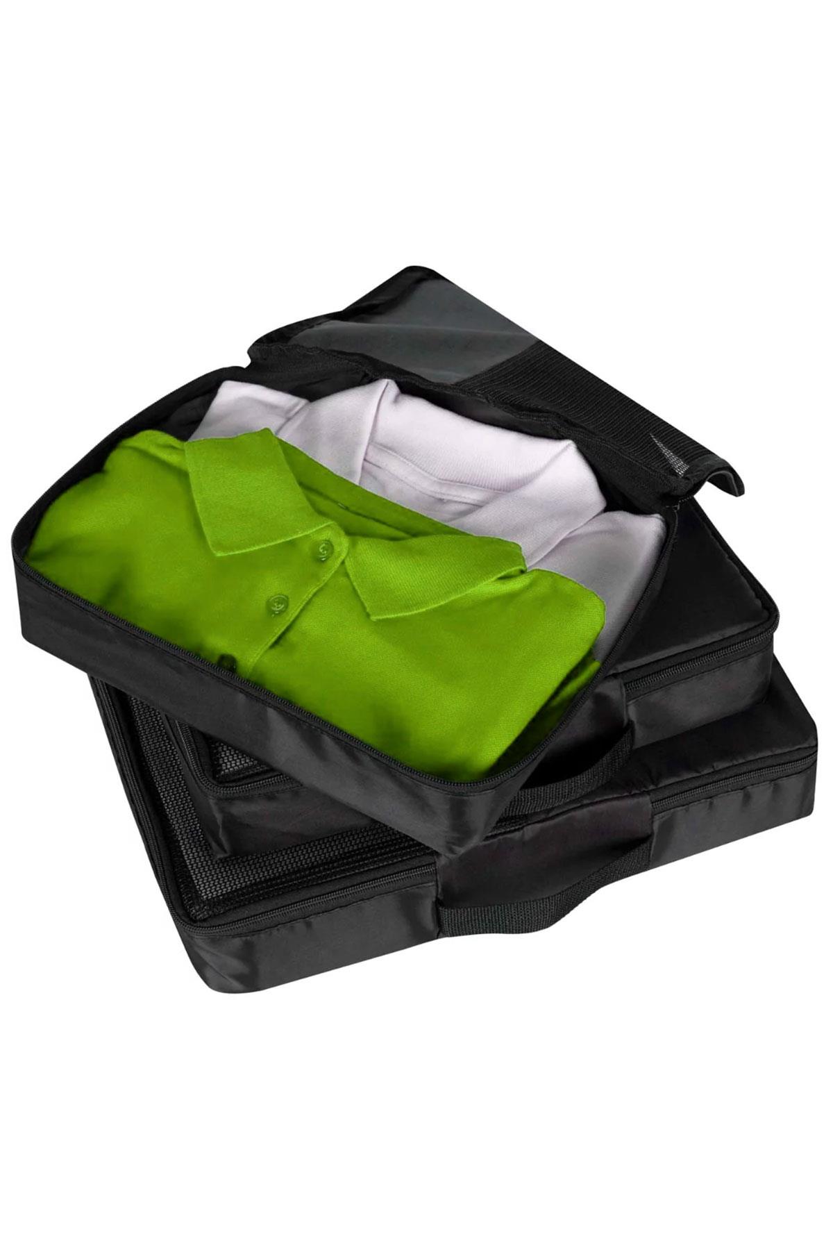 Küçük Boy 30x26x6 Siyah Valiz İçi Organizer Çanta