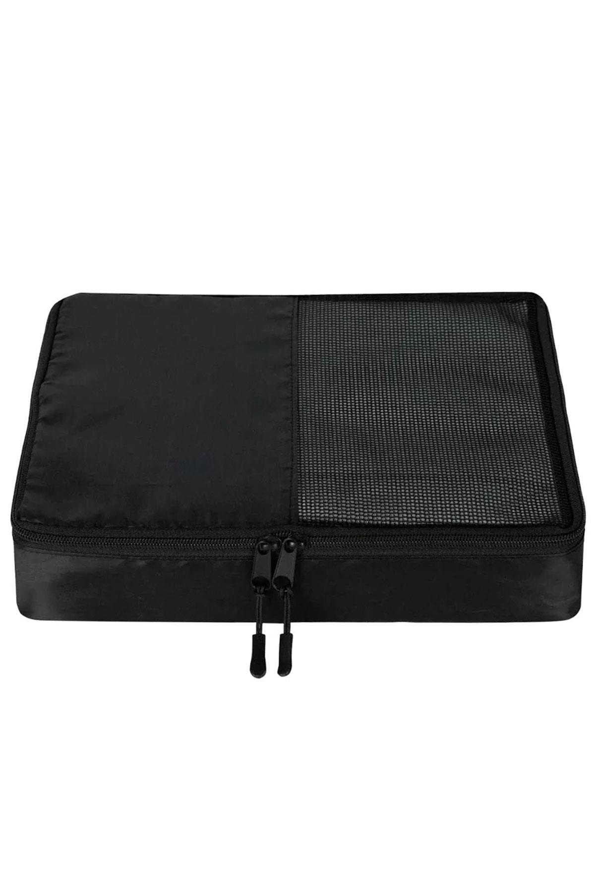 Küçük Boy 30x26x6 Siyah Valiz İçi Organizer Çanta