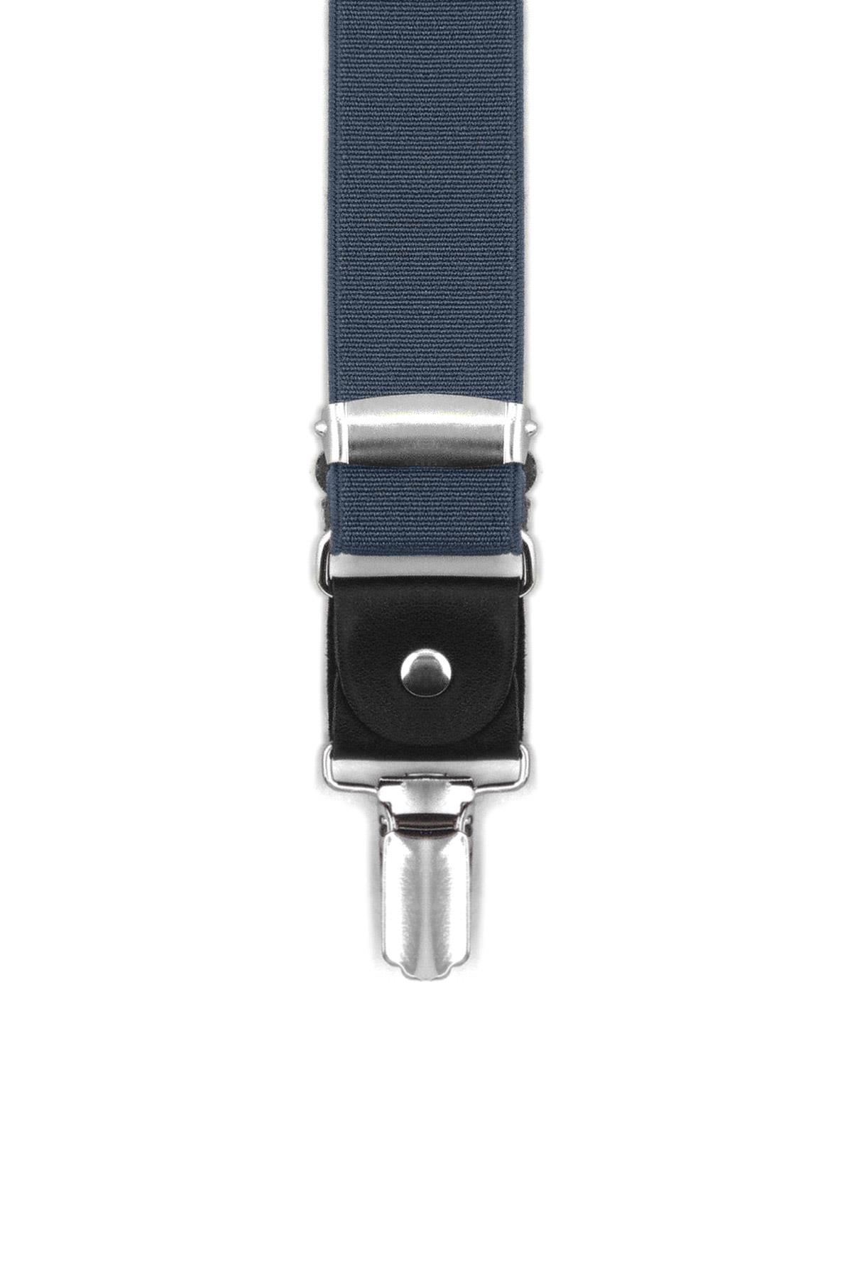 Ayarlanabilir Klipsli Lacivert Çocuk Kemer Pantolon Askısı