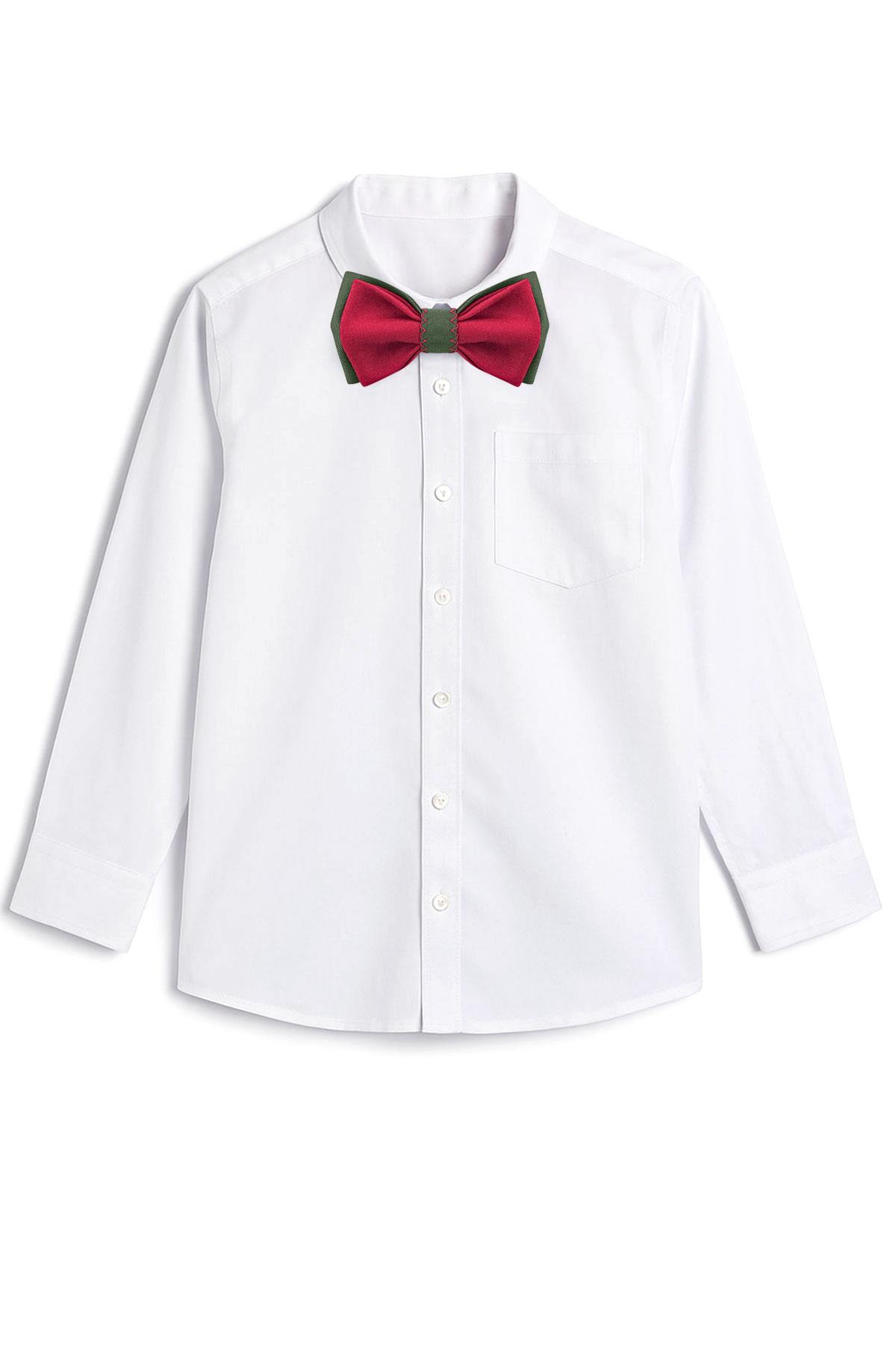 Yeni Yıl Temalı Yeşil Kırmızı Çocuk ve Bebek Papyonu