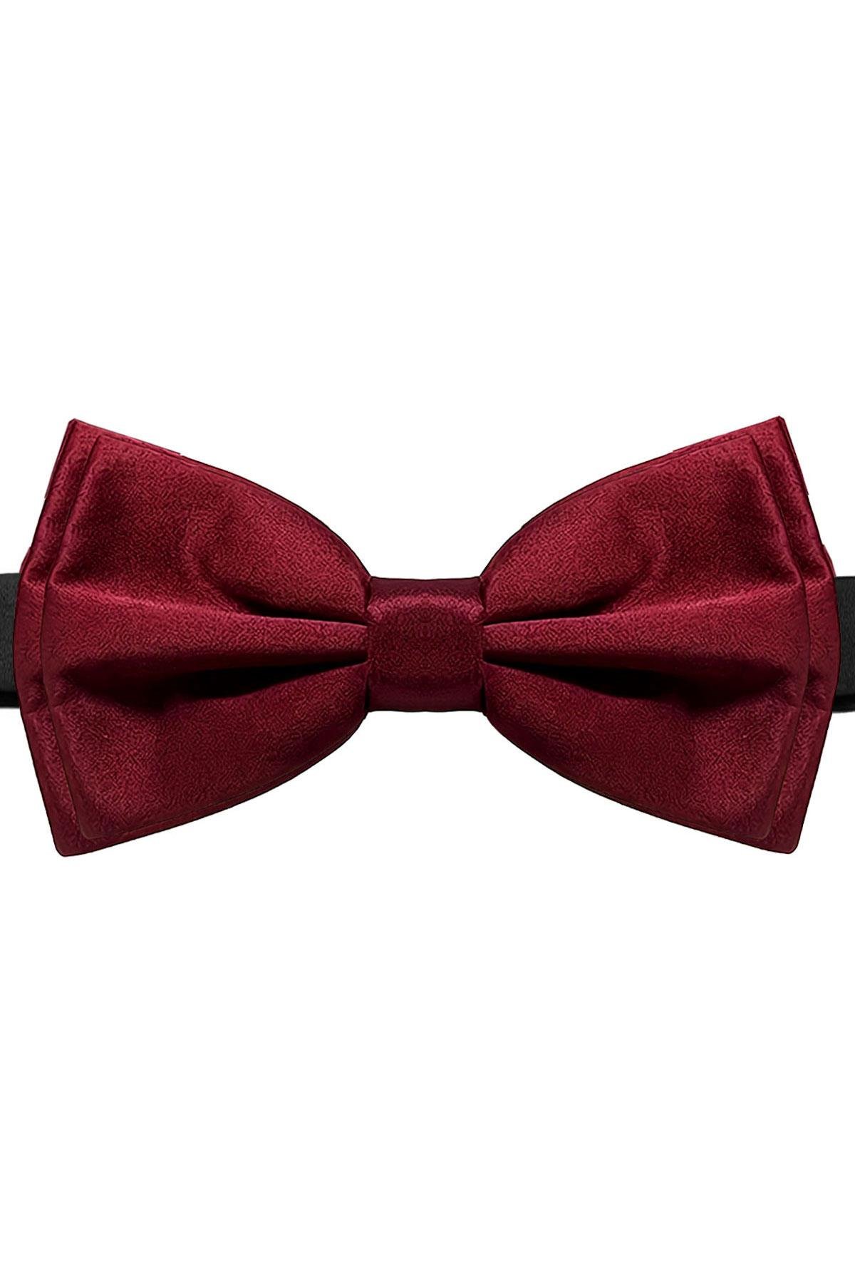 Bordo Ayarlanabilir Saten Çocuk ve Bebek Papyonu