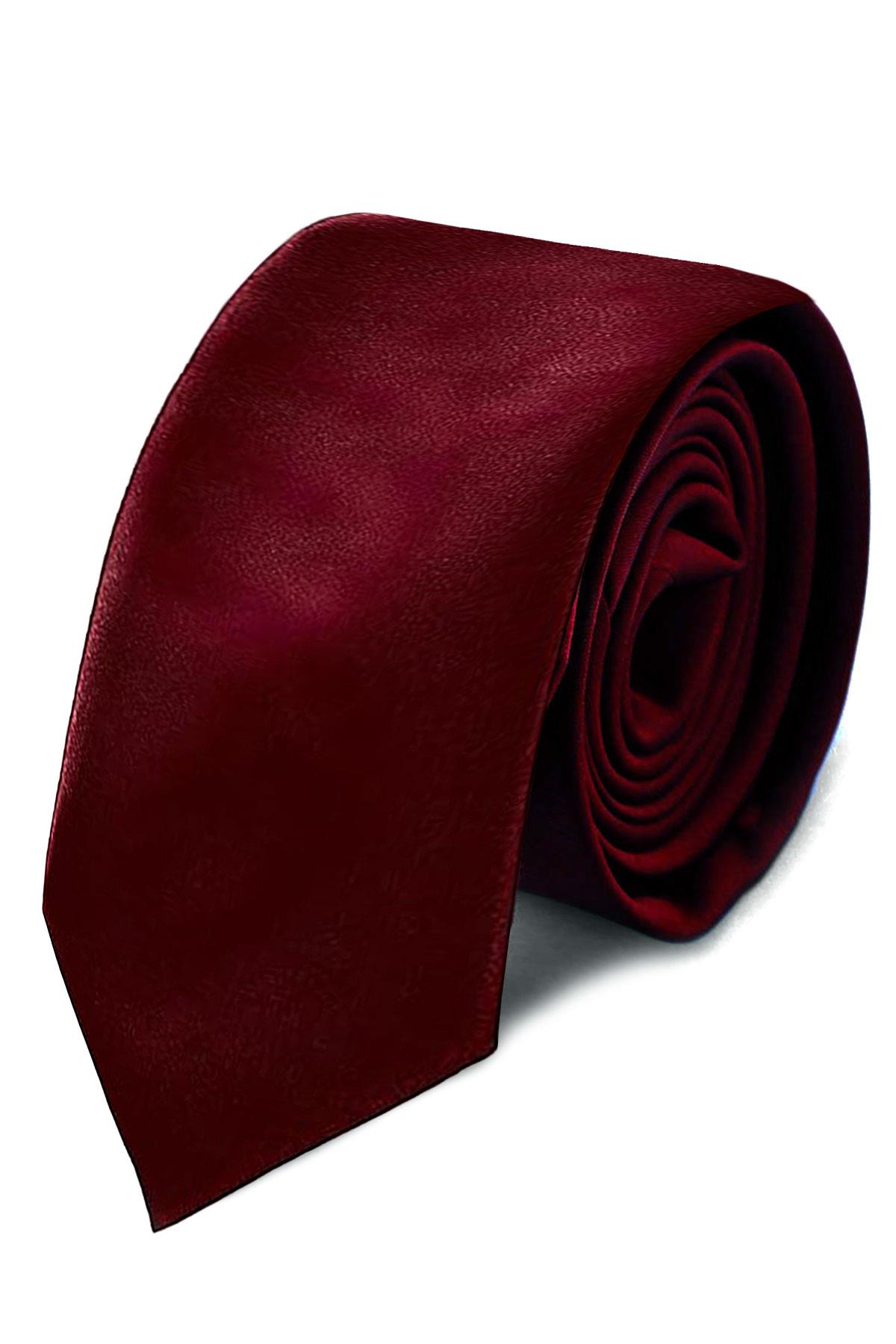 Bordo Ayarlanabilir Saten Çocuk Kravat