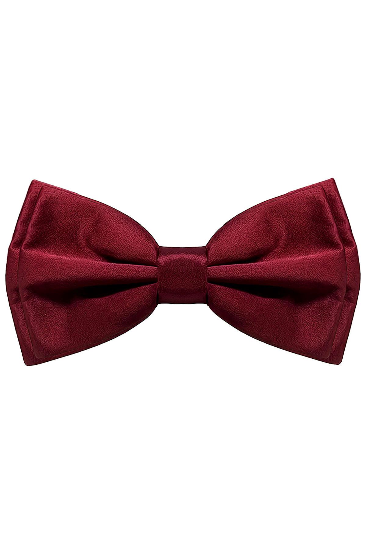 Bordo Ayarlanabilir Saten Çocuk ve Bebek Papyonu