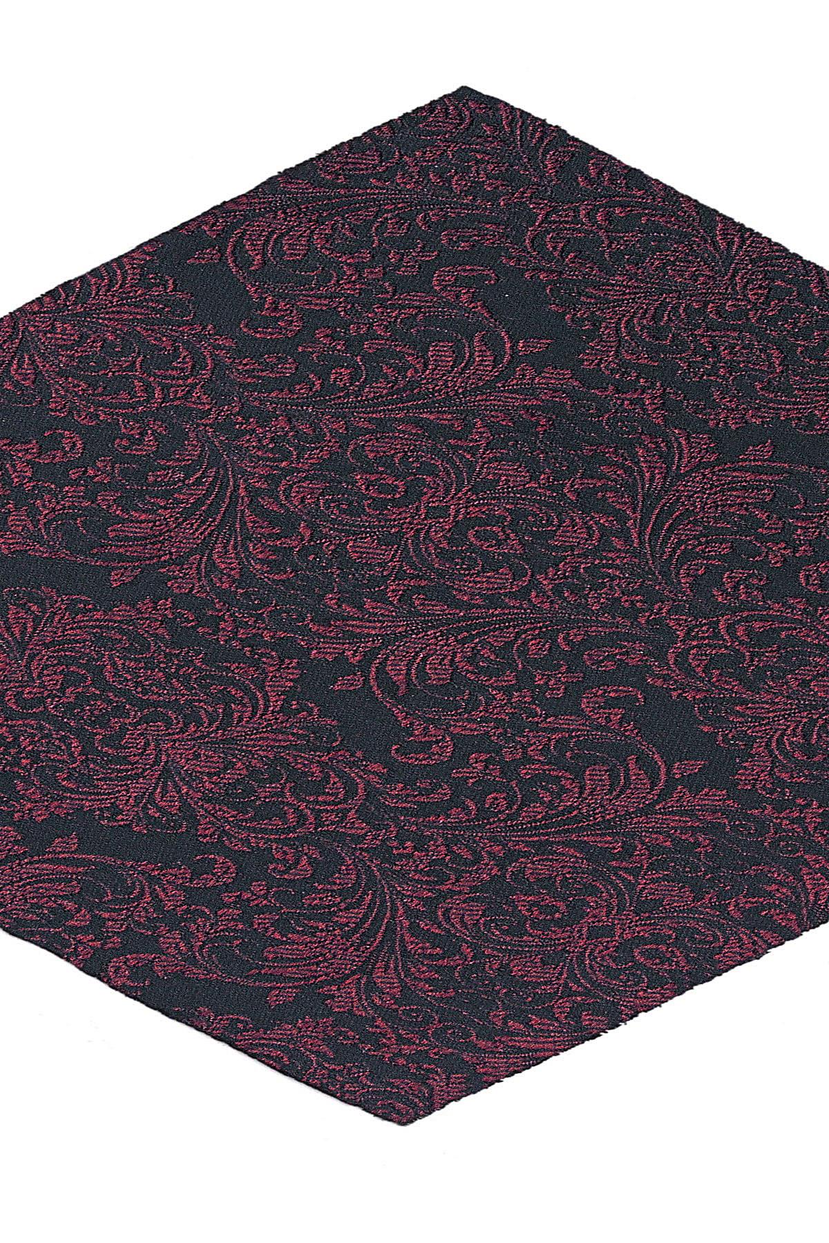 Bordo Jakarlı Ayarlanabilir Saten Çocuk Papyon ve Mendil Seti