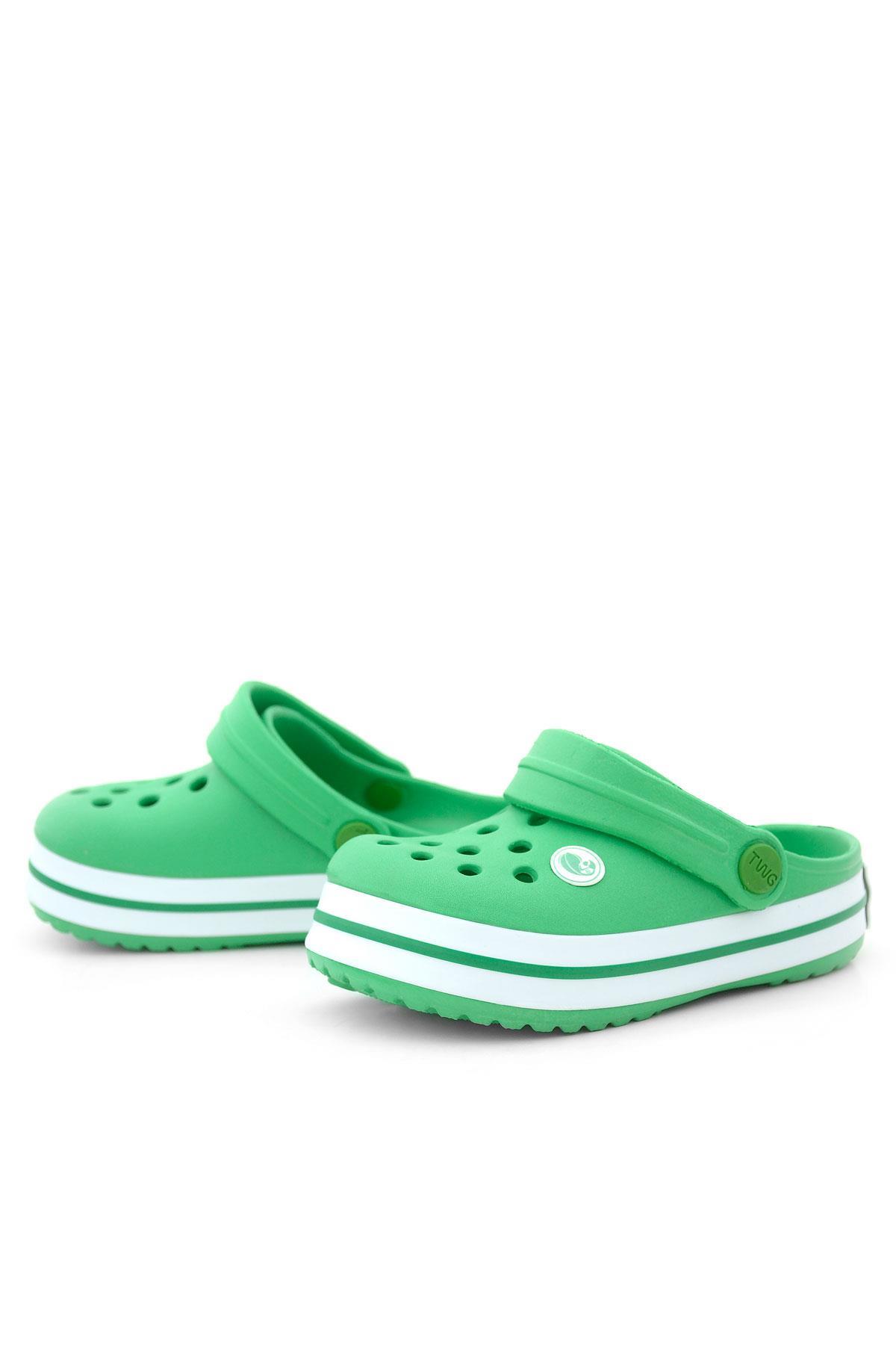 Yeşil Yazlık Eva Çocuk Terlik Sandalet