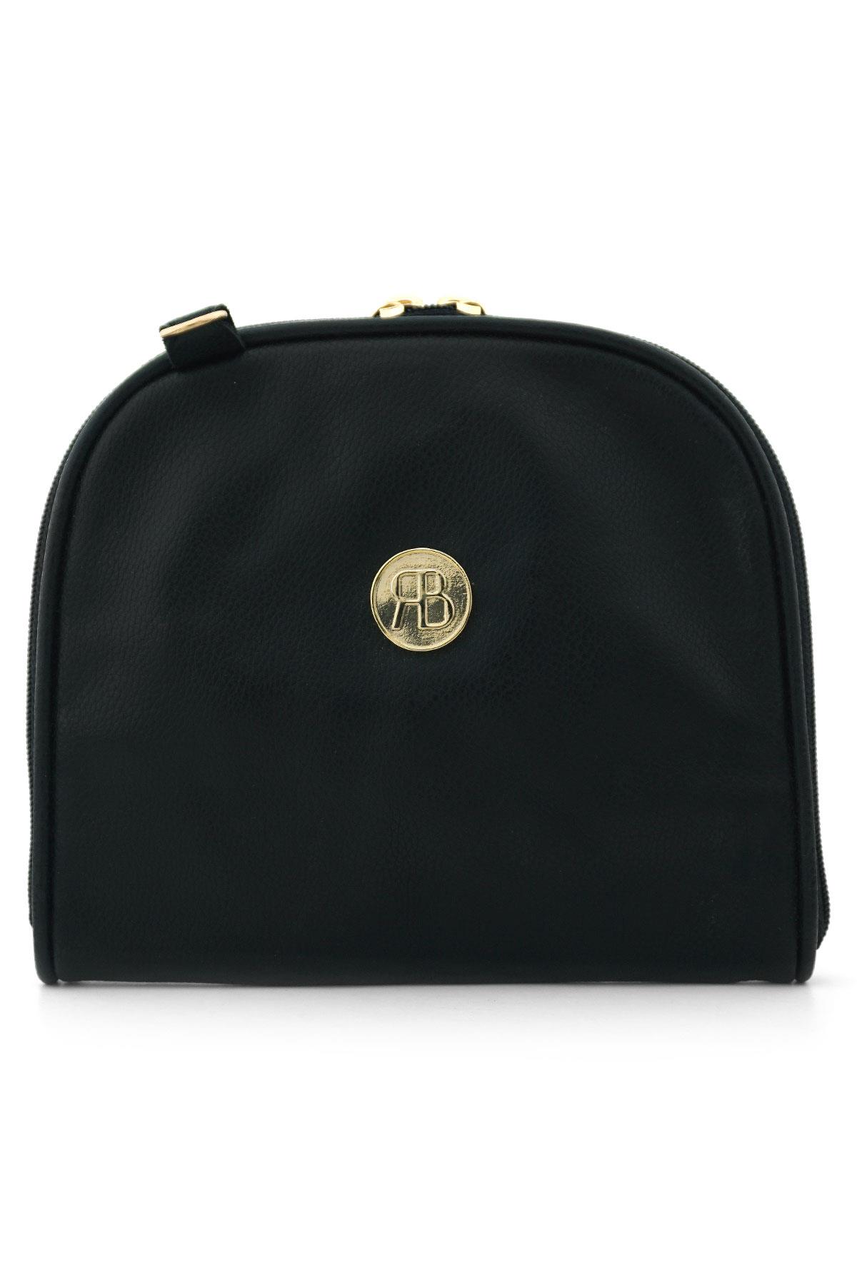 Siyah Çift Ebat Portatif Alışveriş Çantası