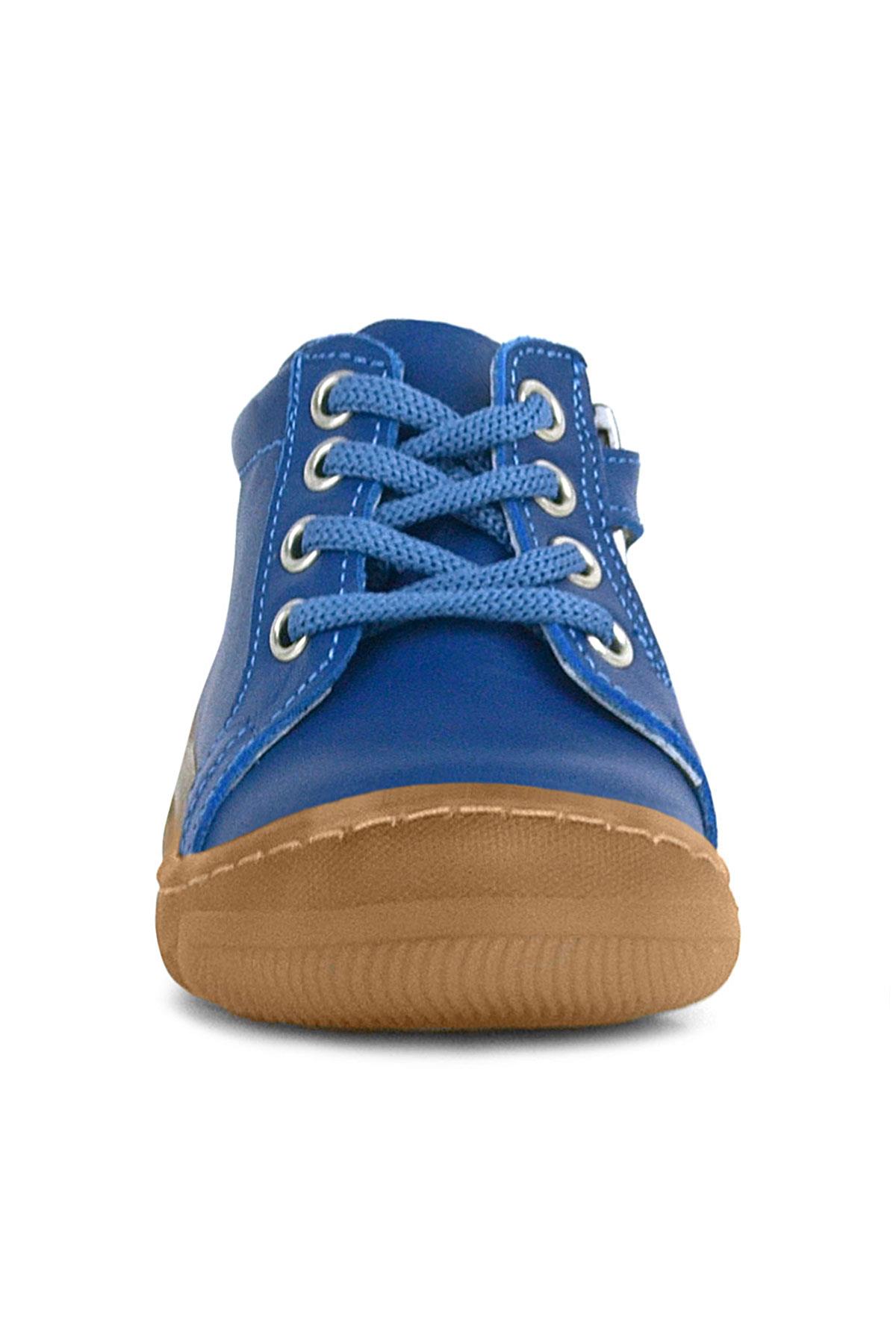 Soft Genuine Leather Zippered Dark Blue Baby Boots