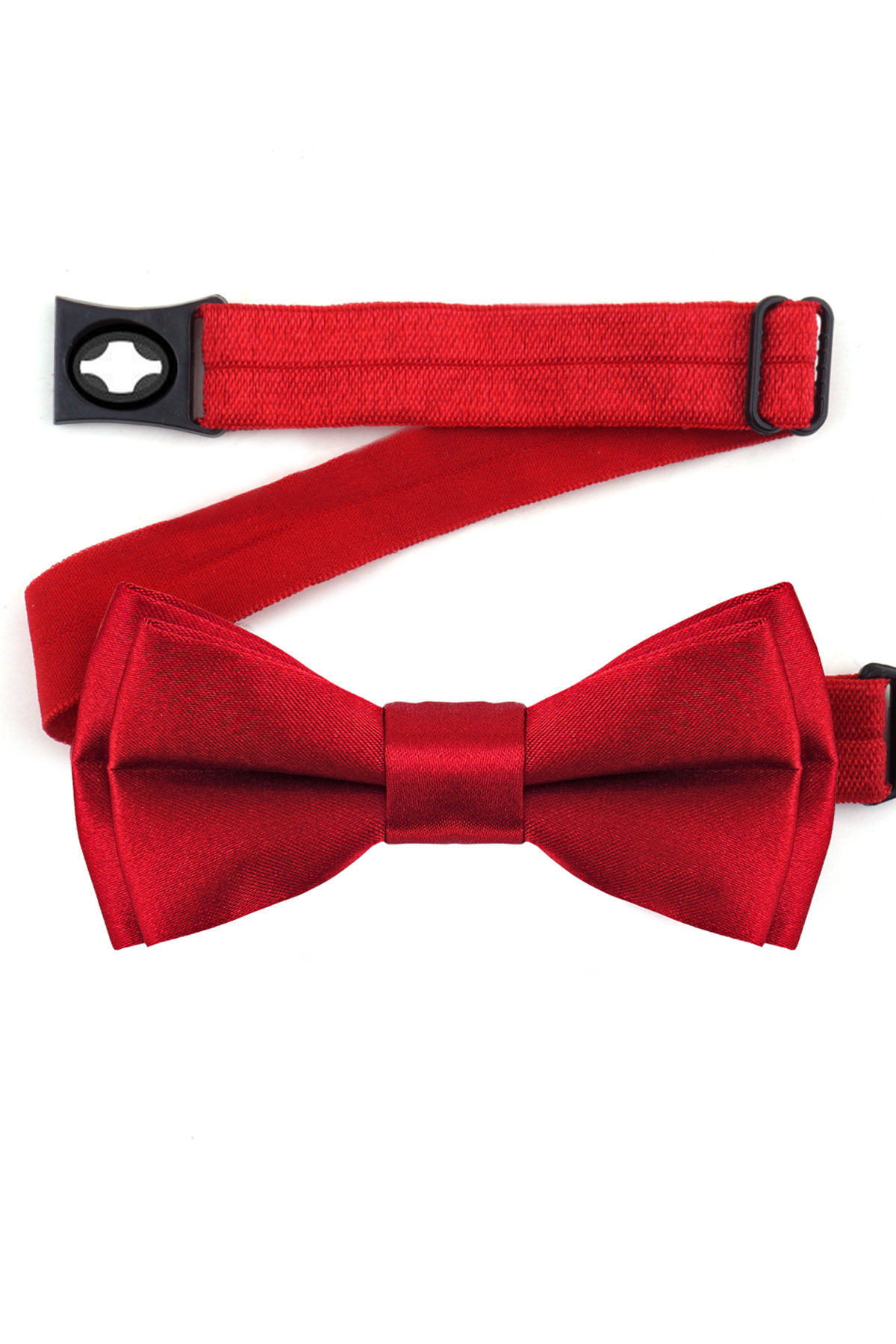 Kırmızı Ayarlanabilir Saten Çocuk ve Bebek Papyonu