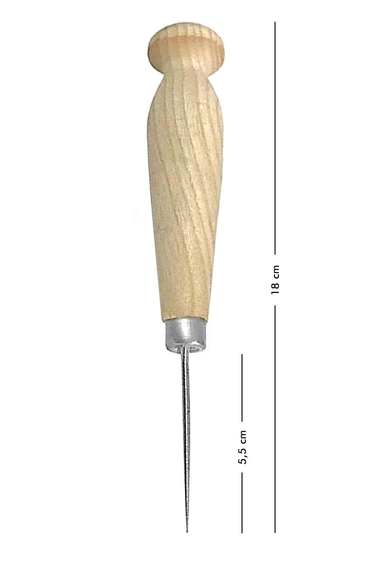 10 Cm Ahşap Saplı Biz Deri El Aleti