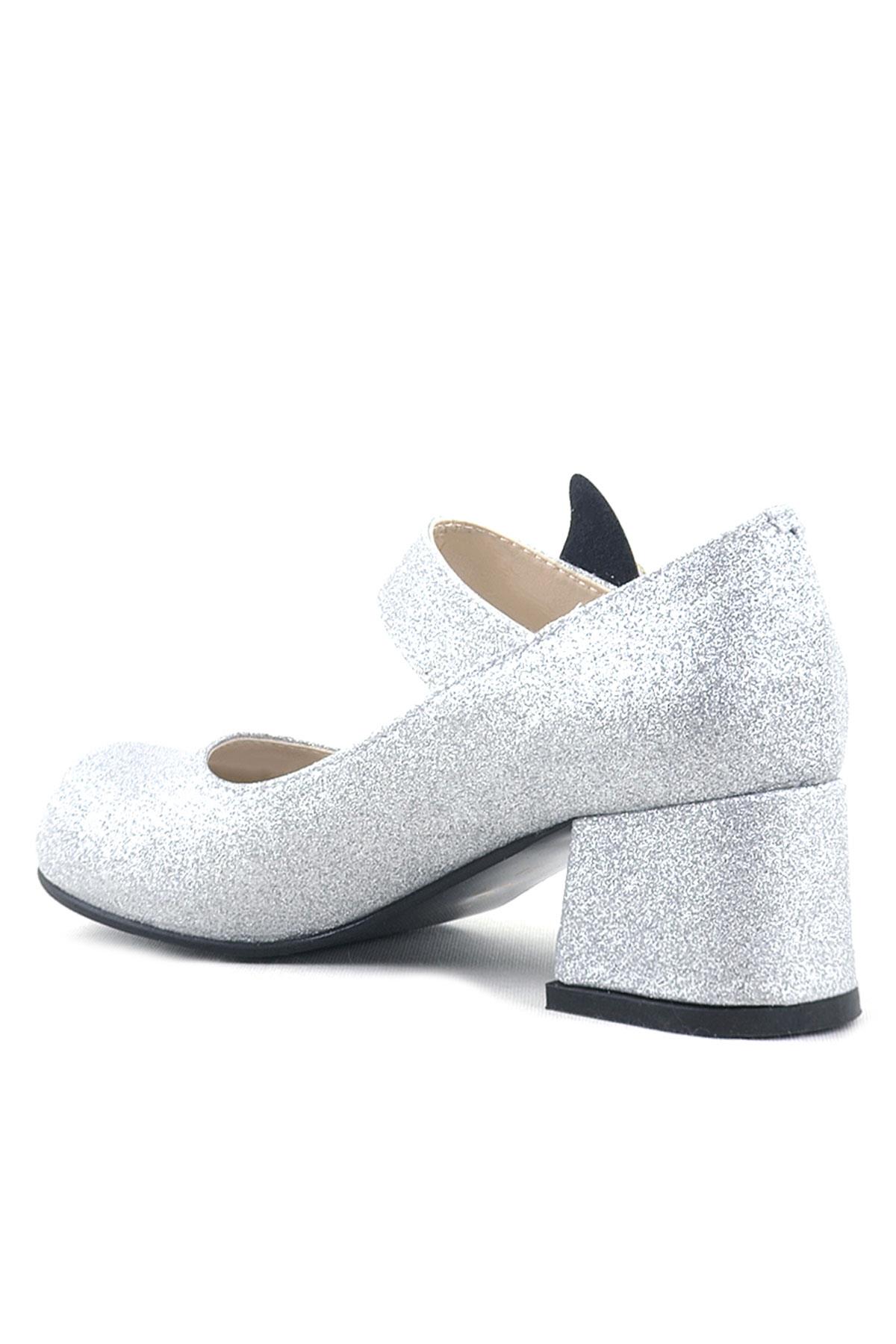 Winx Silvery Shiny Butterfly Kids Girls Heeled Shoes