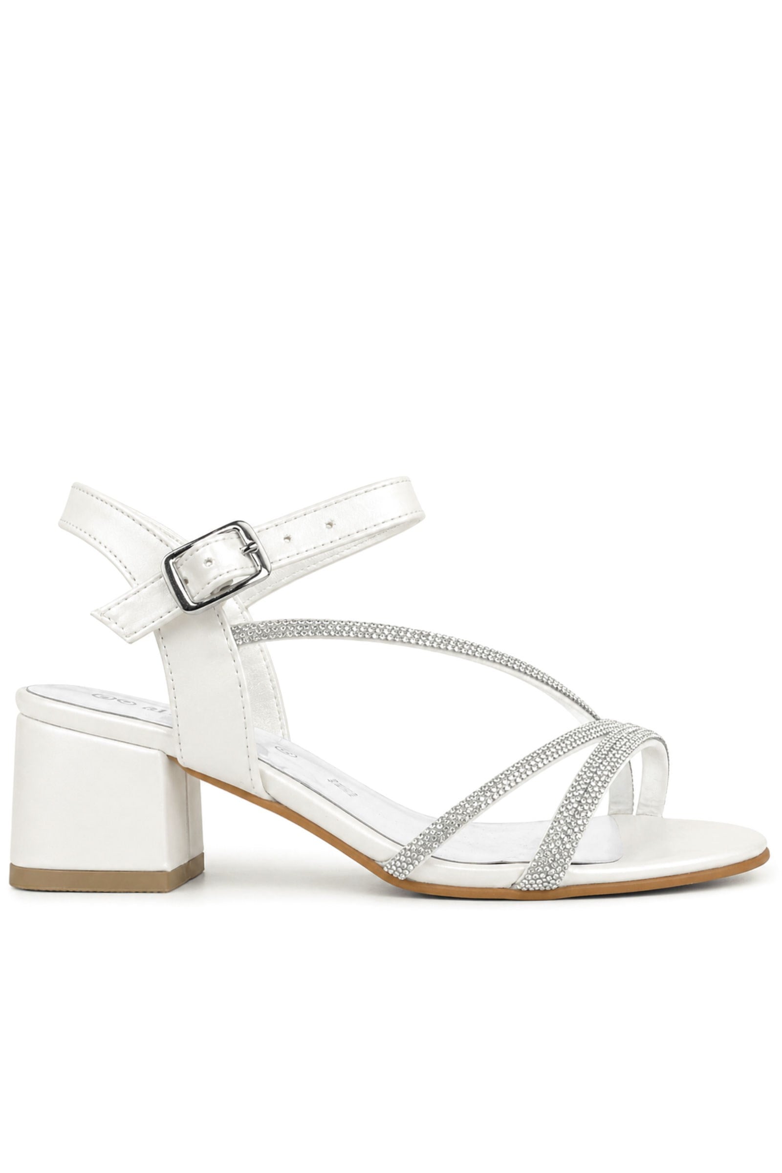 Tiana Pearl ColoRed Stony Girls' Heeled Party Shoes