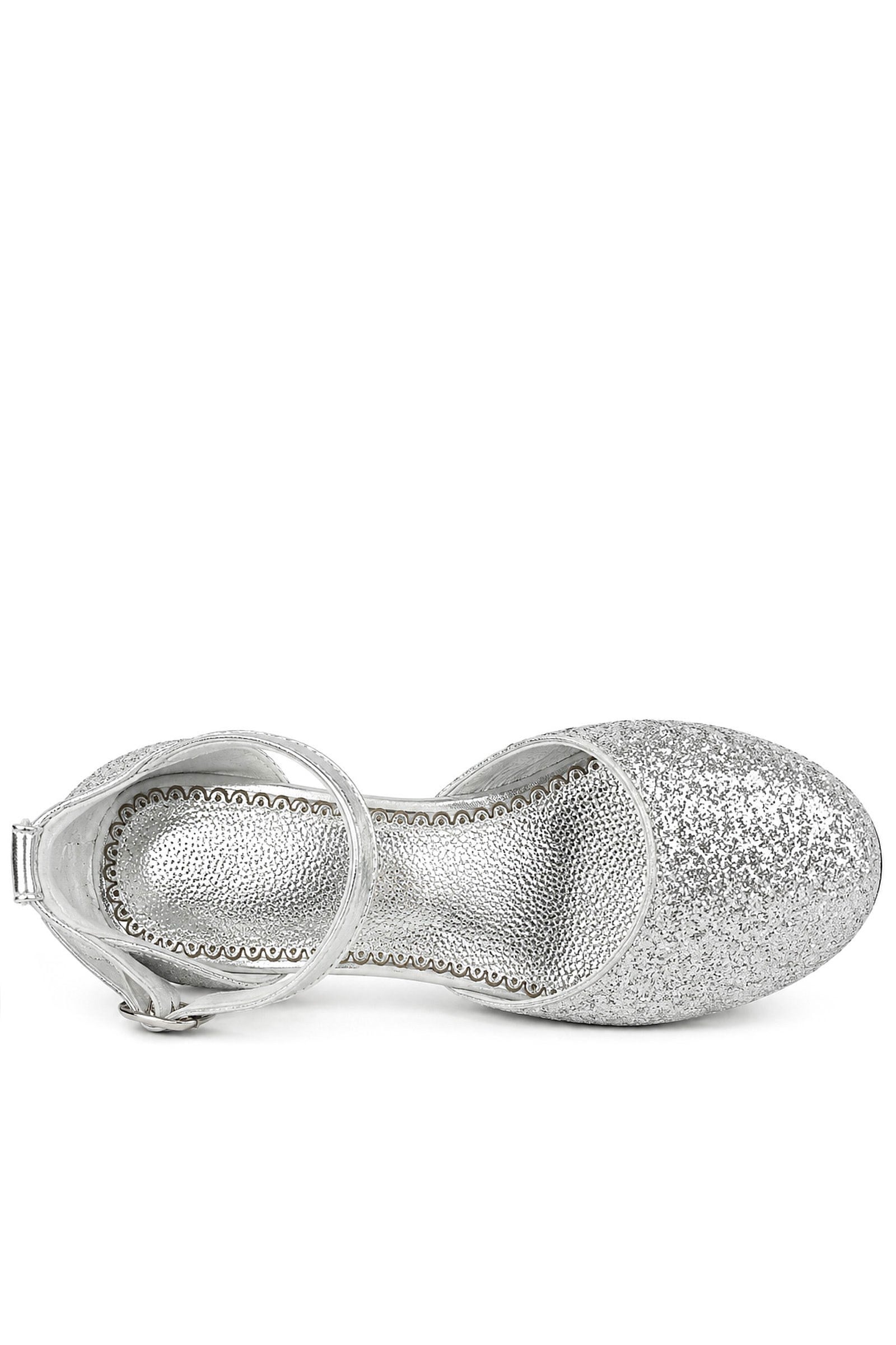 Girl's Shoes Heels Silver Heels Thick Sarikaya