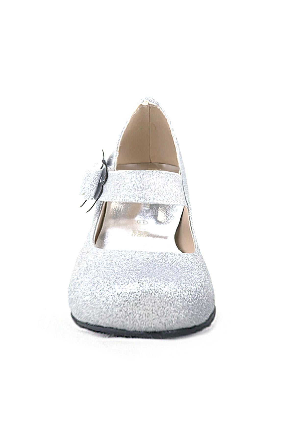 Winx Silvery Shiny Butterfly Kids Girls Heeled Shoes