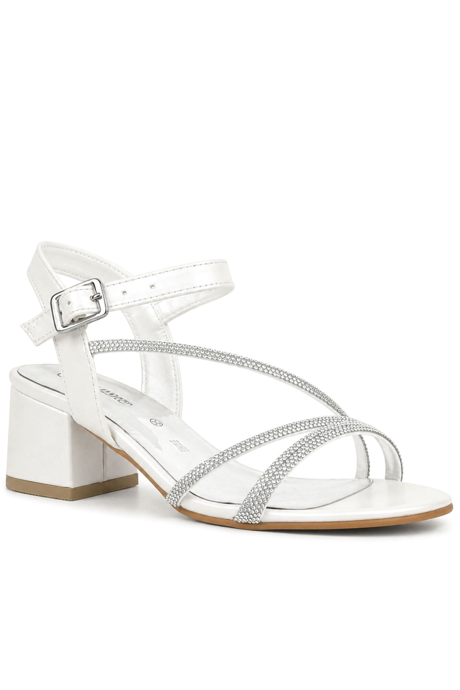Tiana Pearl ColoRed Stony Girls' Heeled Party Shoes