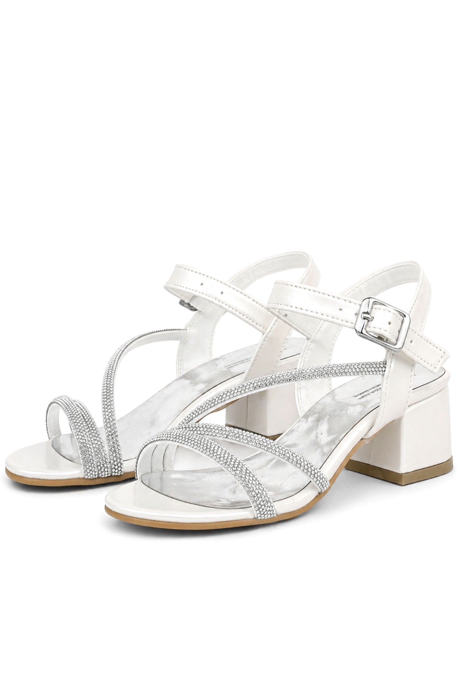 Tiana Pearl ColoRed Stony Girls' Heeled Party Shoes