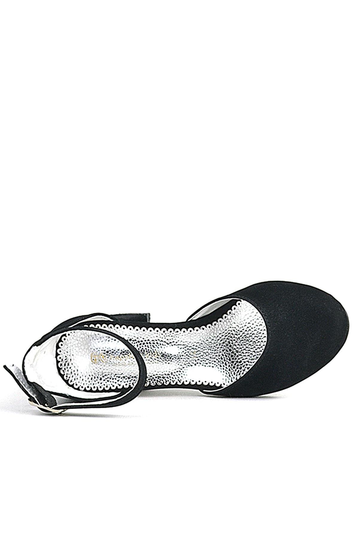 Black Suede Heels Thick Girls High Heeled Shoes