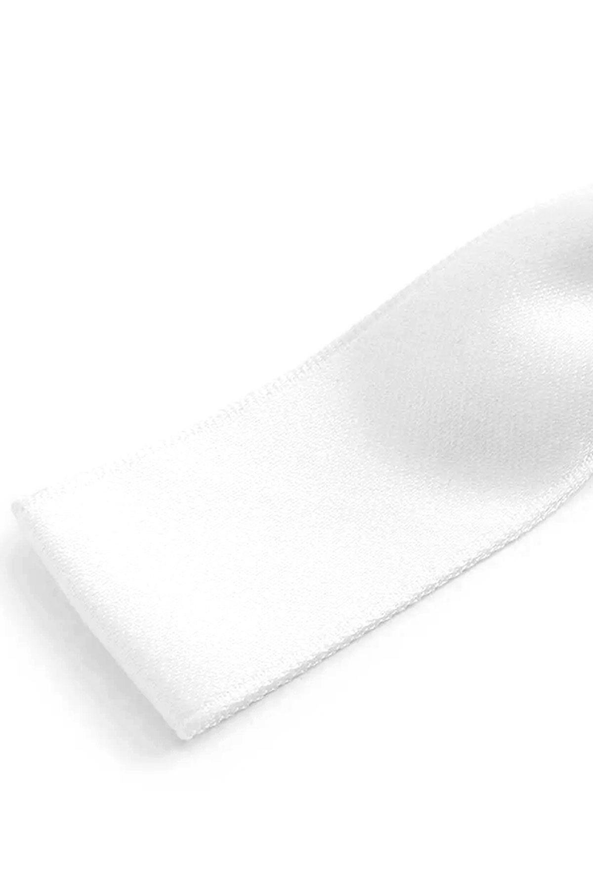 10 Adet Beyaz Saten Fiyonk Süsleme Küçük Kurdele Seti