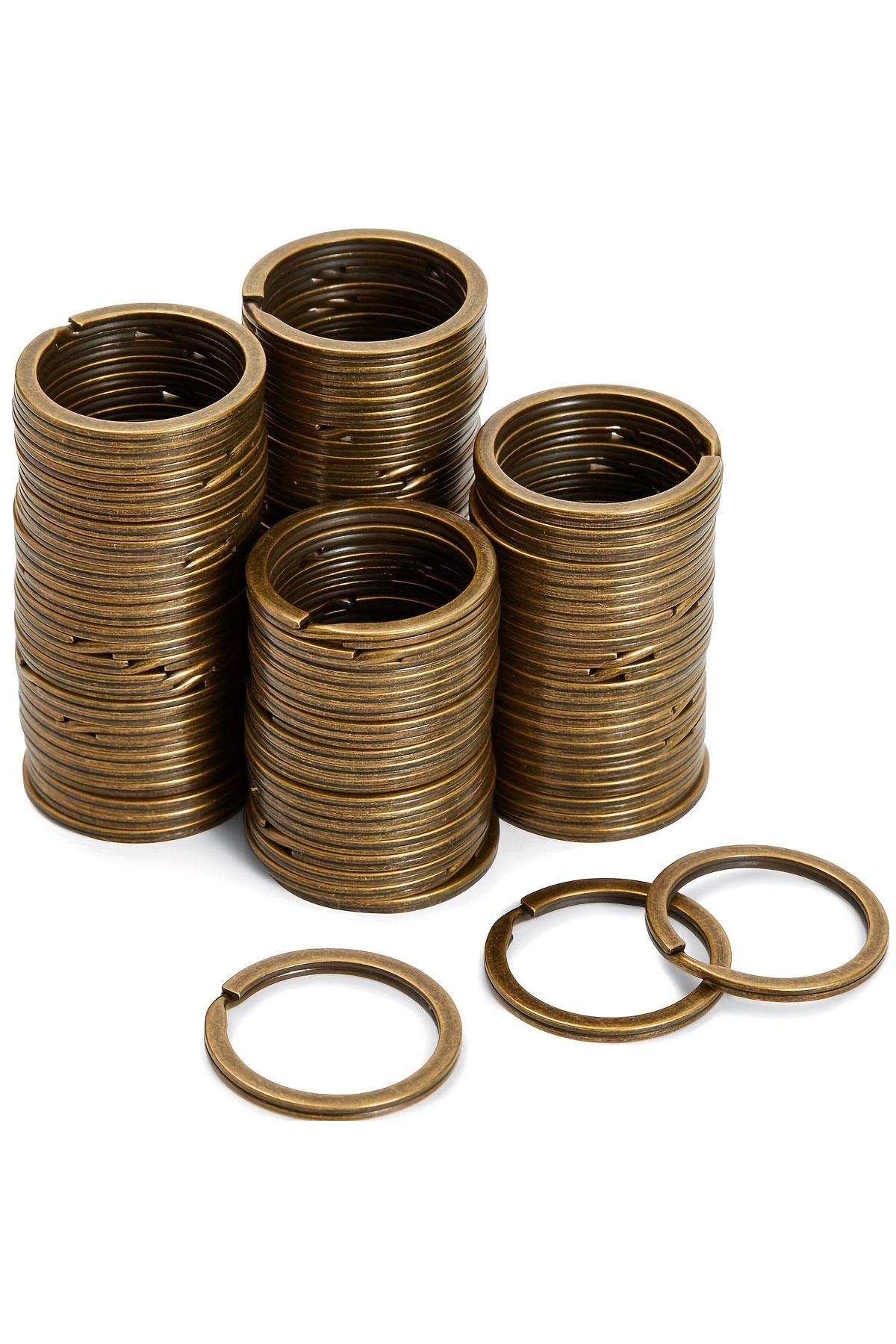 30 Adet Antik Renk 3 cm Metal Anahtarlık Halkası