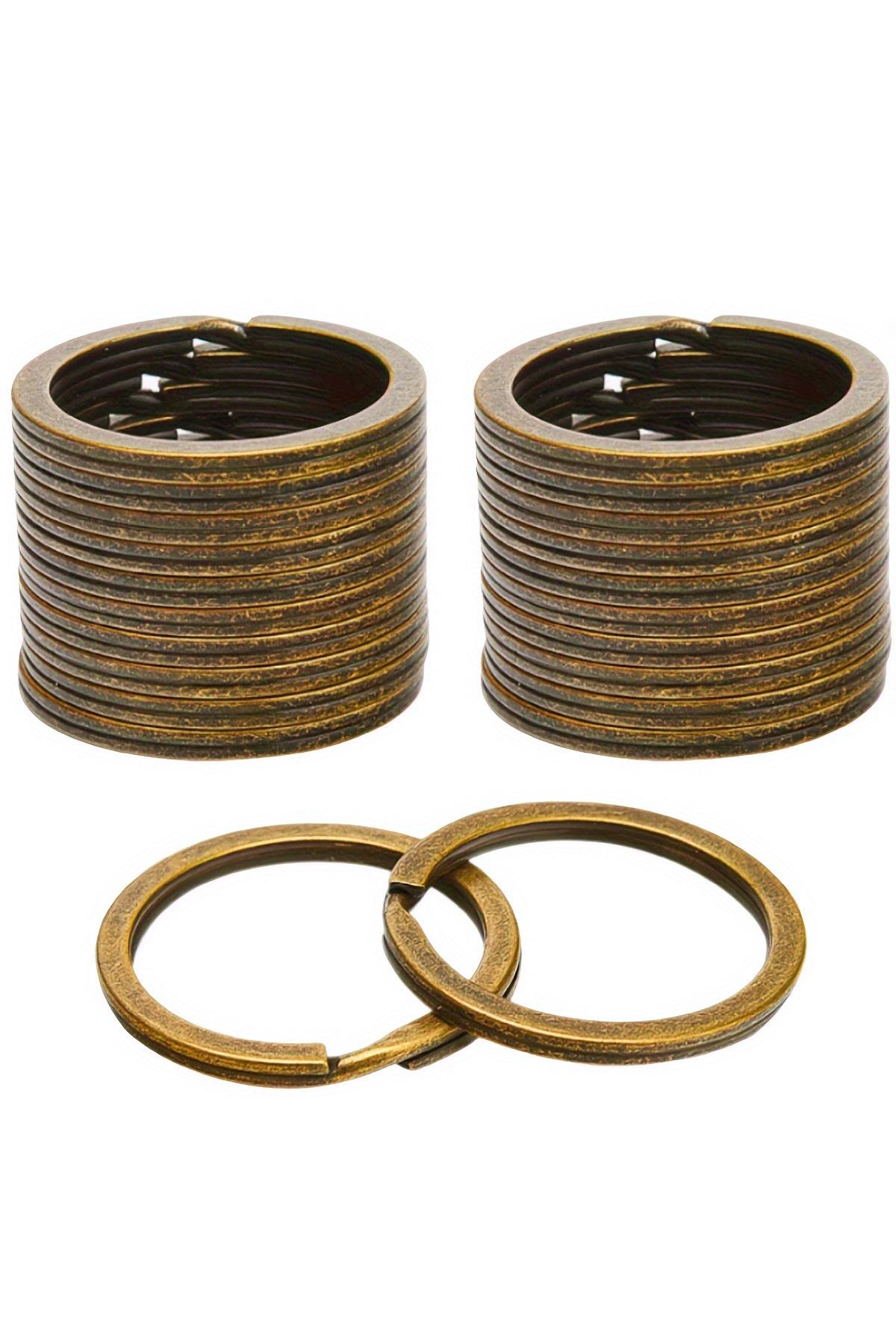 30 Adet Antik Renk 3 cm Metal Anahtarlık Halkası