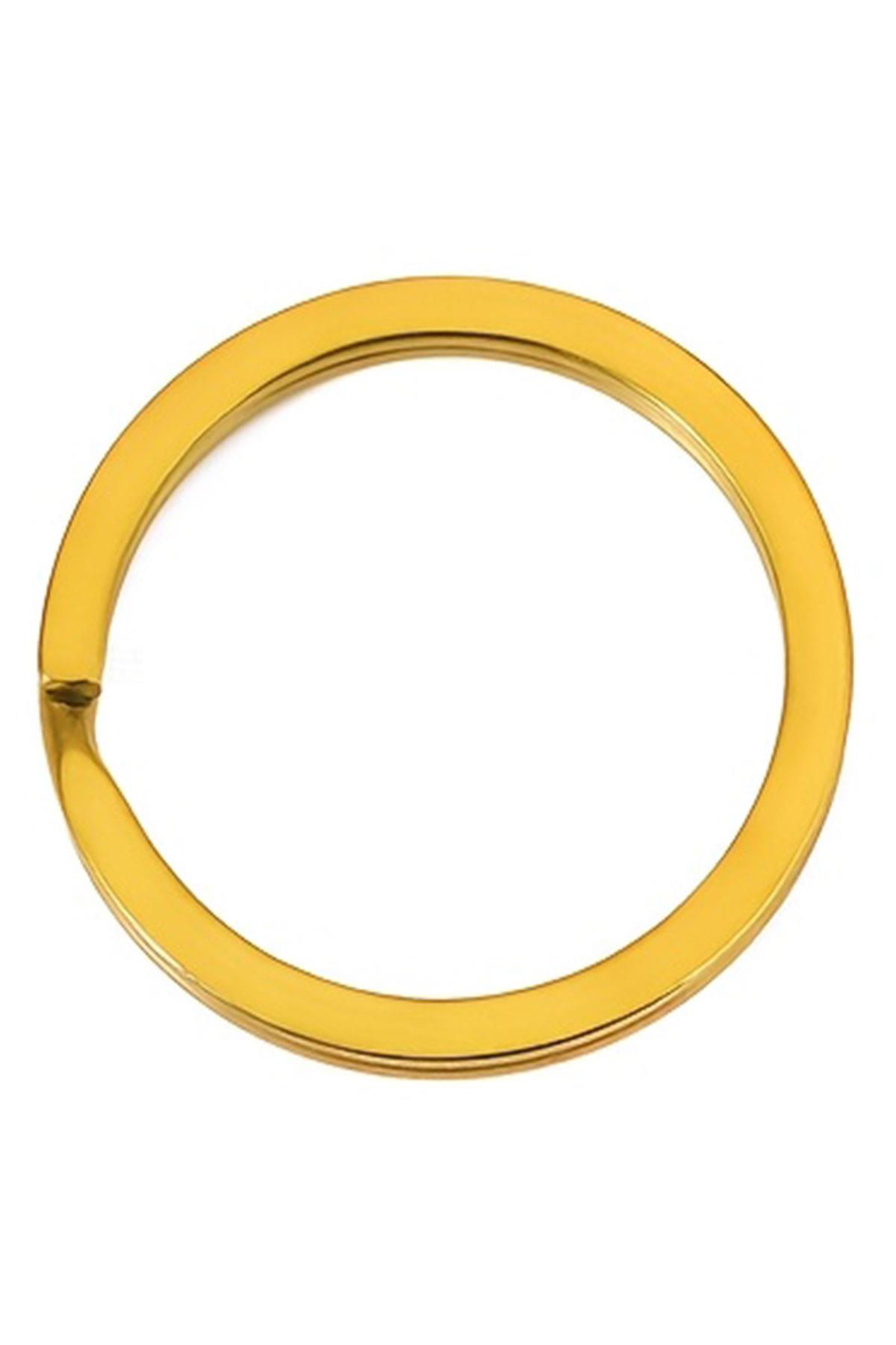 30 Adet Altın Renk 3 cm Metal Anahtarlık Halkası