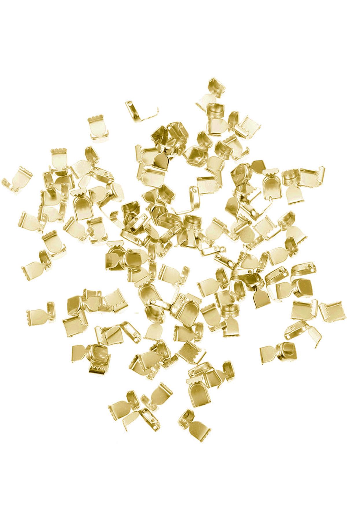 30 Adet Altın Metal Ayakkabı Bağcık Klipsi