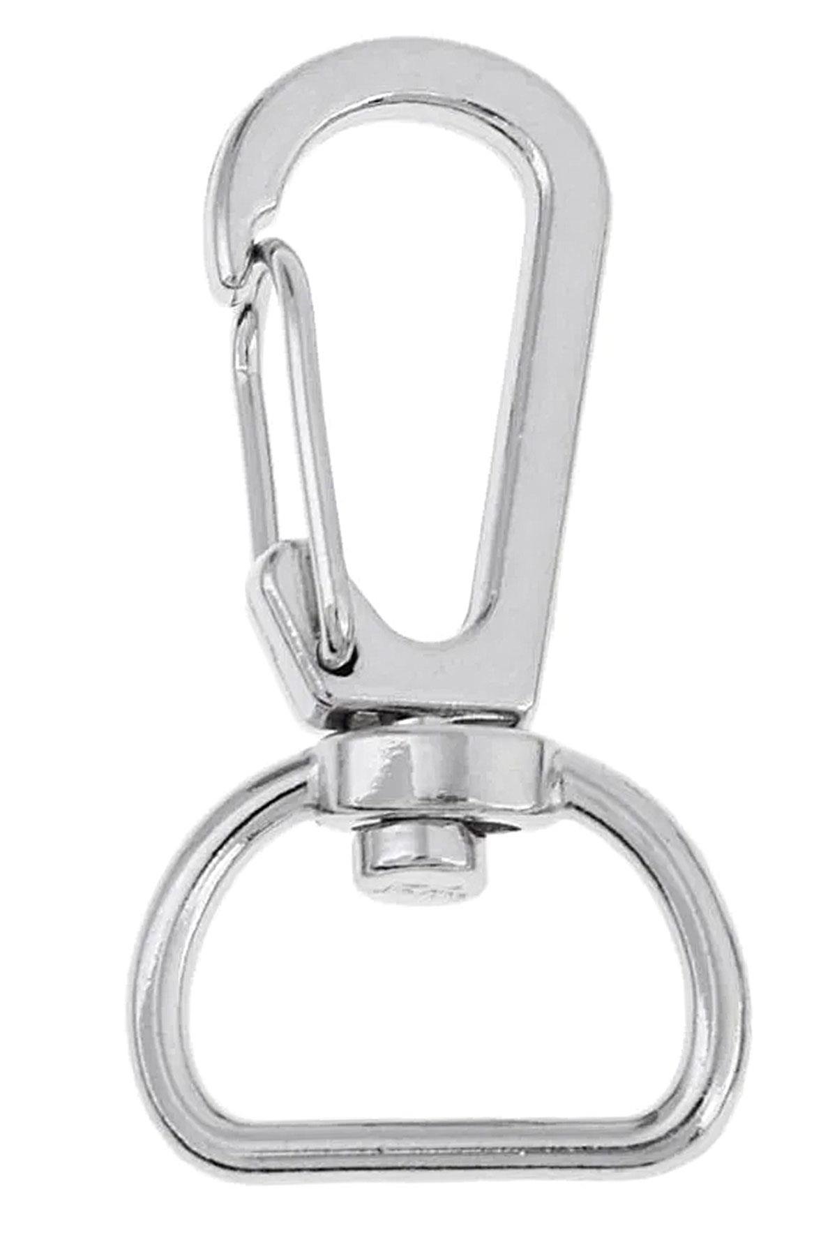 10 Adet Metal Döner Tetikli Anahtarlık Klipsi