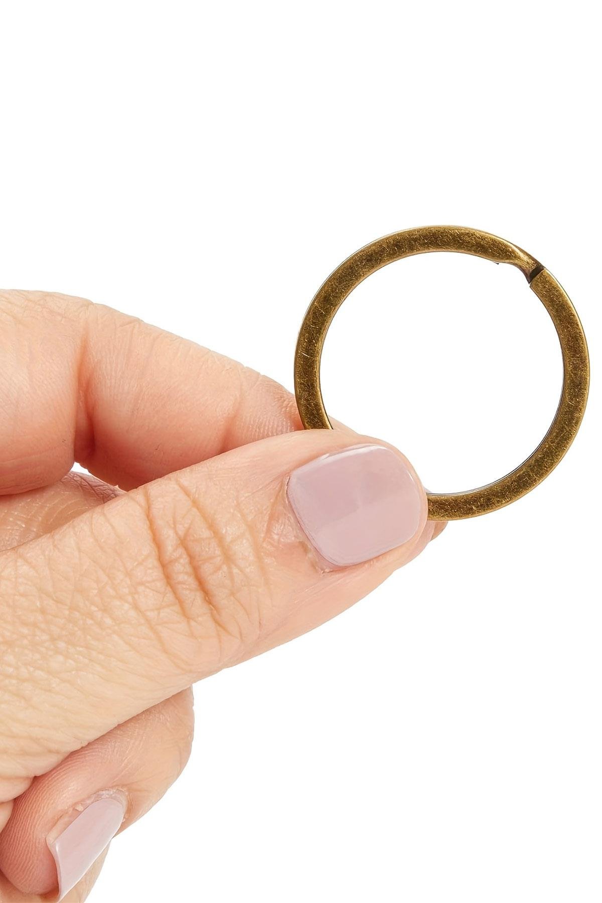 30 Adet Antik Renk 3 cm Metal Anahtarlık Halkası