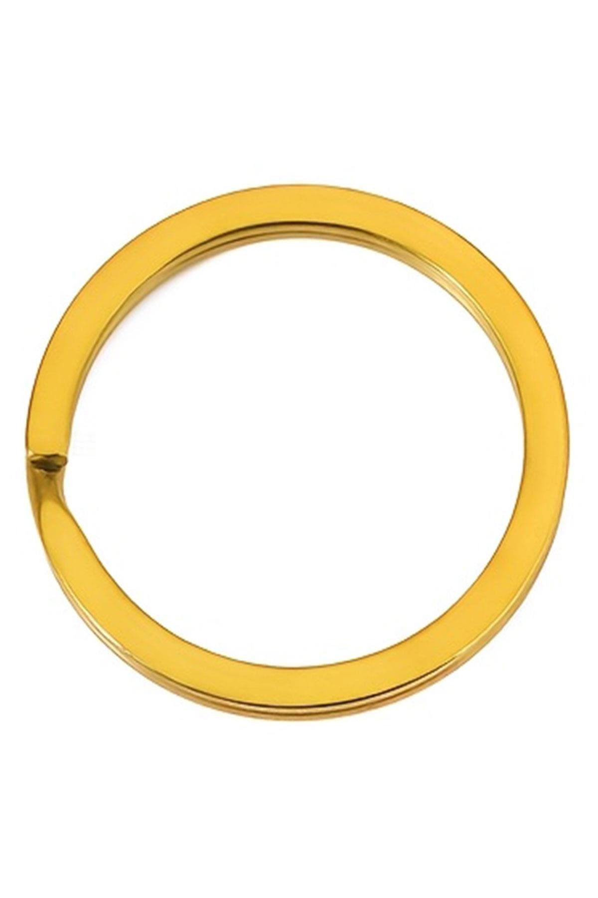30 Adet Altın Renk 3 cm Metal Anahtarlık Halkası
