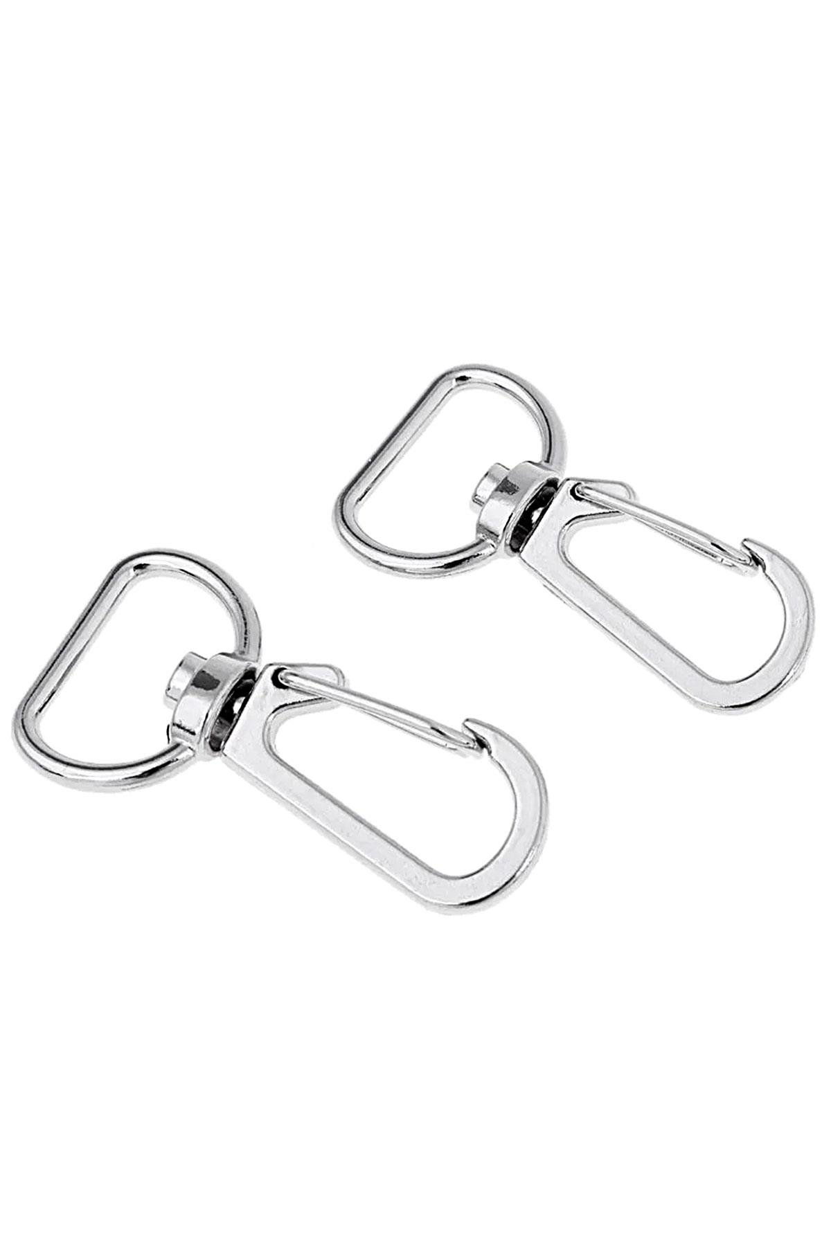 10 Adet Metal Döner Tetikli Anahtarlık Klipsi