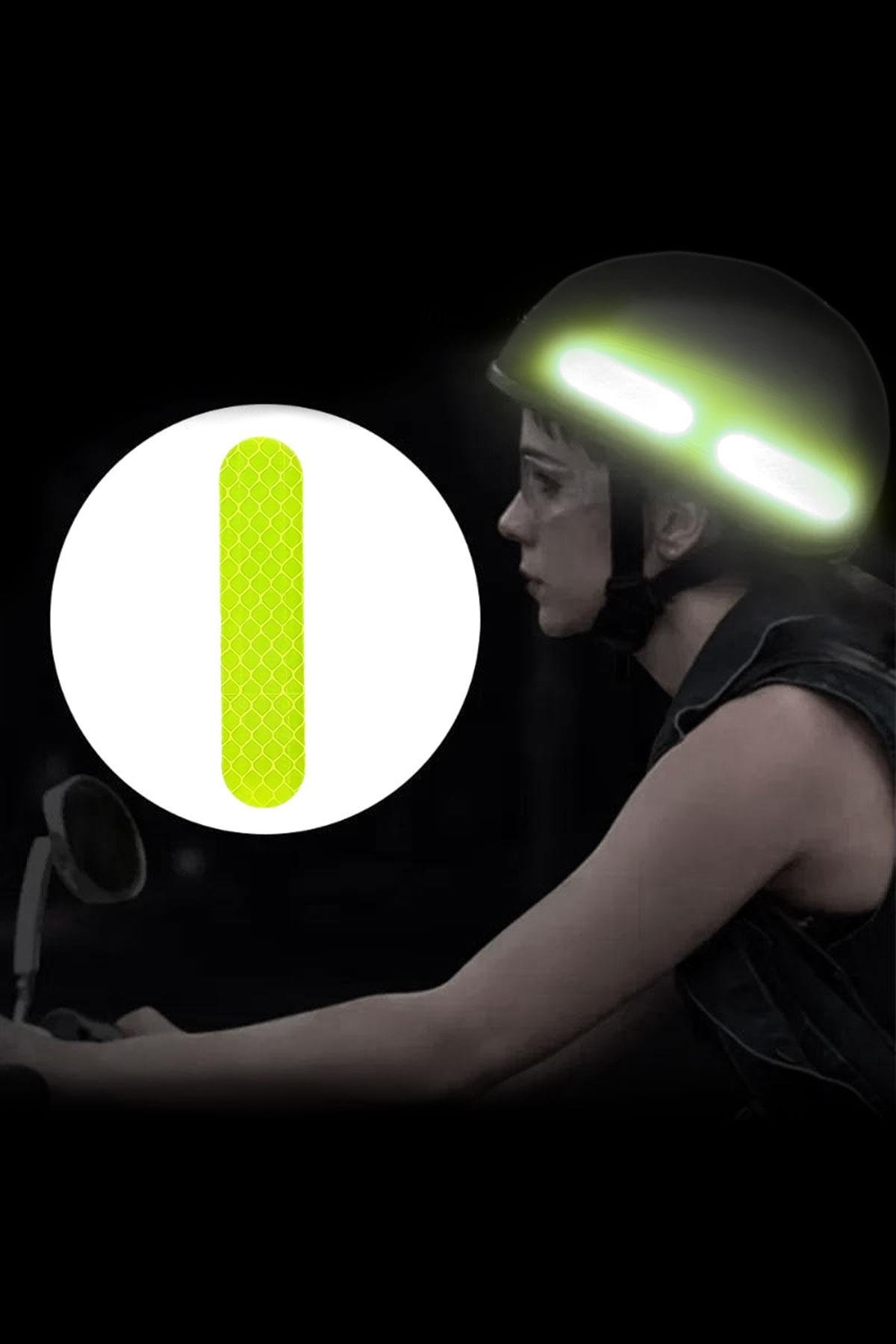 10 Adet Sarı Reflektörlü Yapışkan Sticker