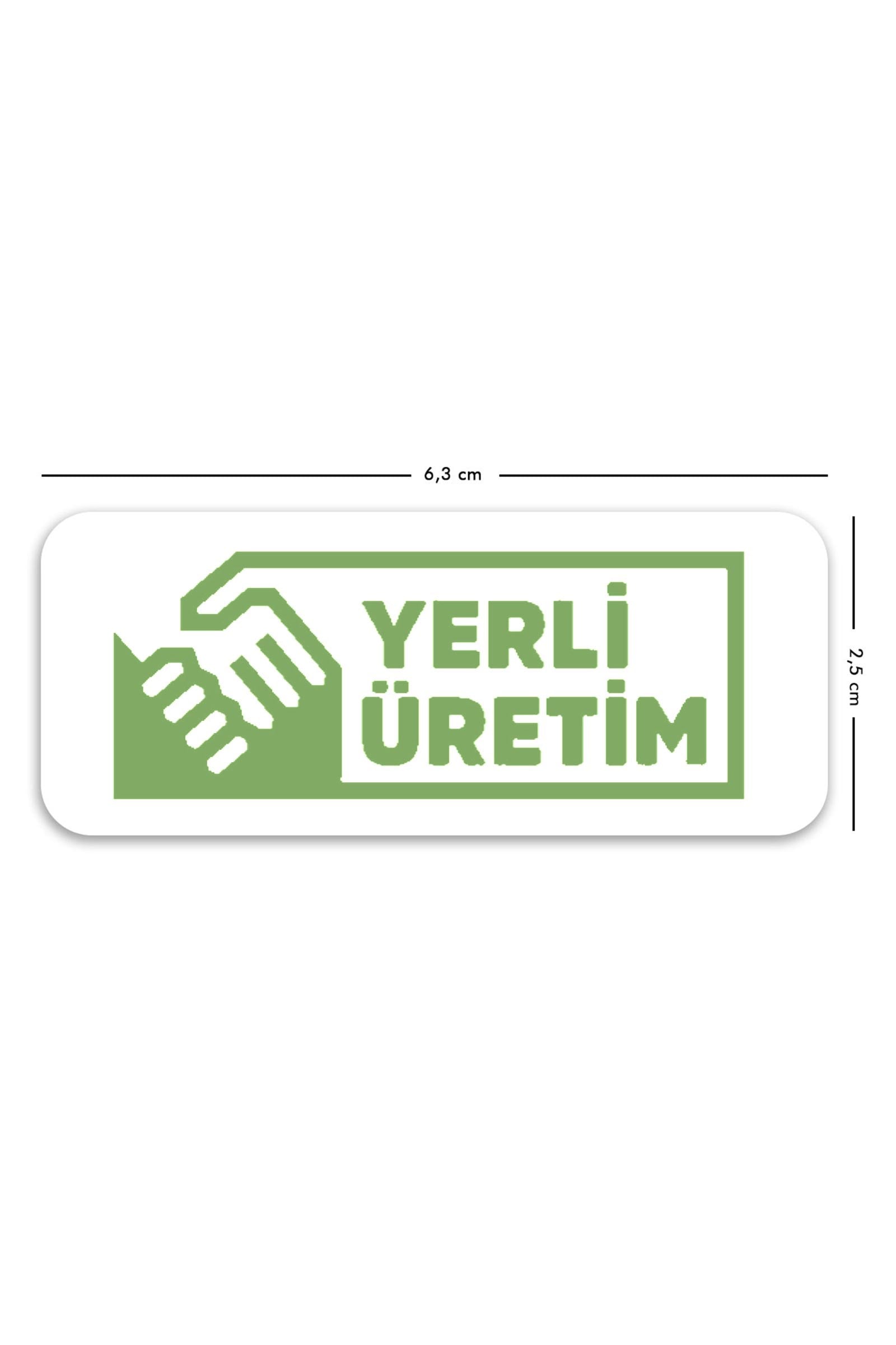 Kendinden Yapışkanlı 330 Adet Yeşil Yerli Üretim Etiketi