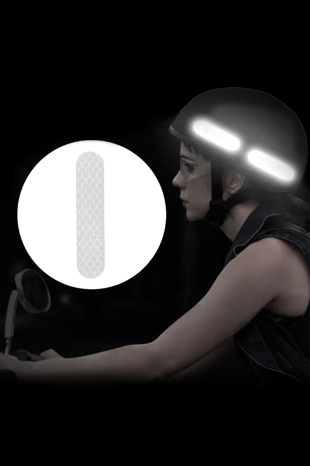 10 Adet Beyaz Reflektörlü Yapışkan Sticker