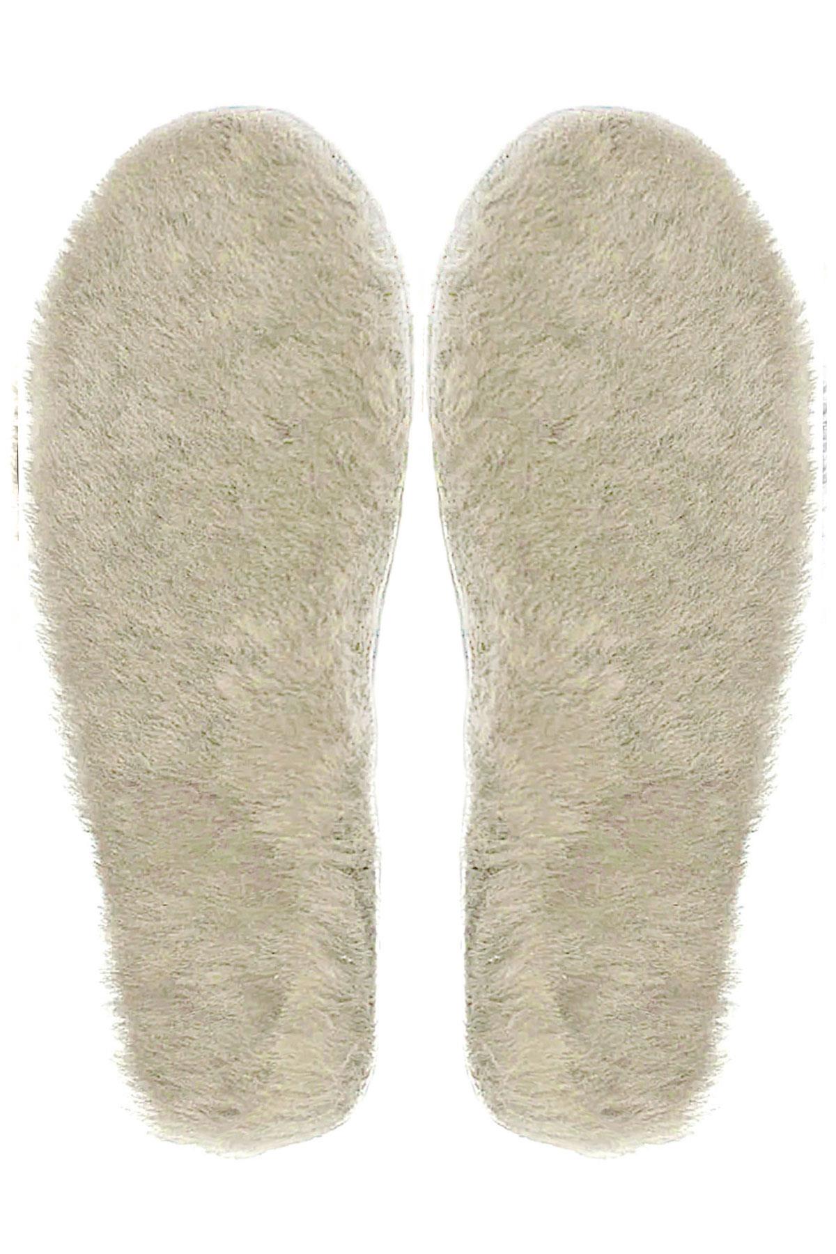 Heep Gerçek Kürklü Krem Hakiki Deri 25-35 Numara Ayakkabı Küçültme Tabanlığı